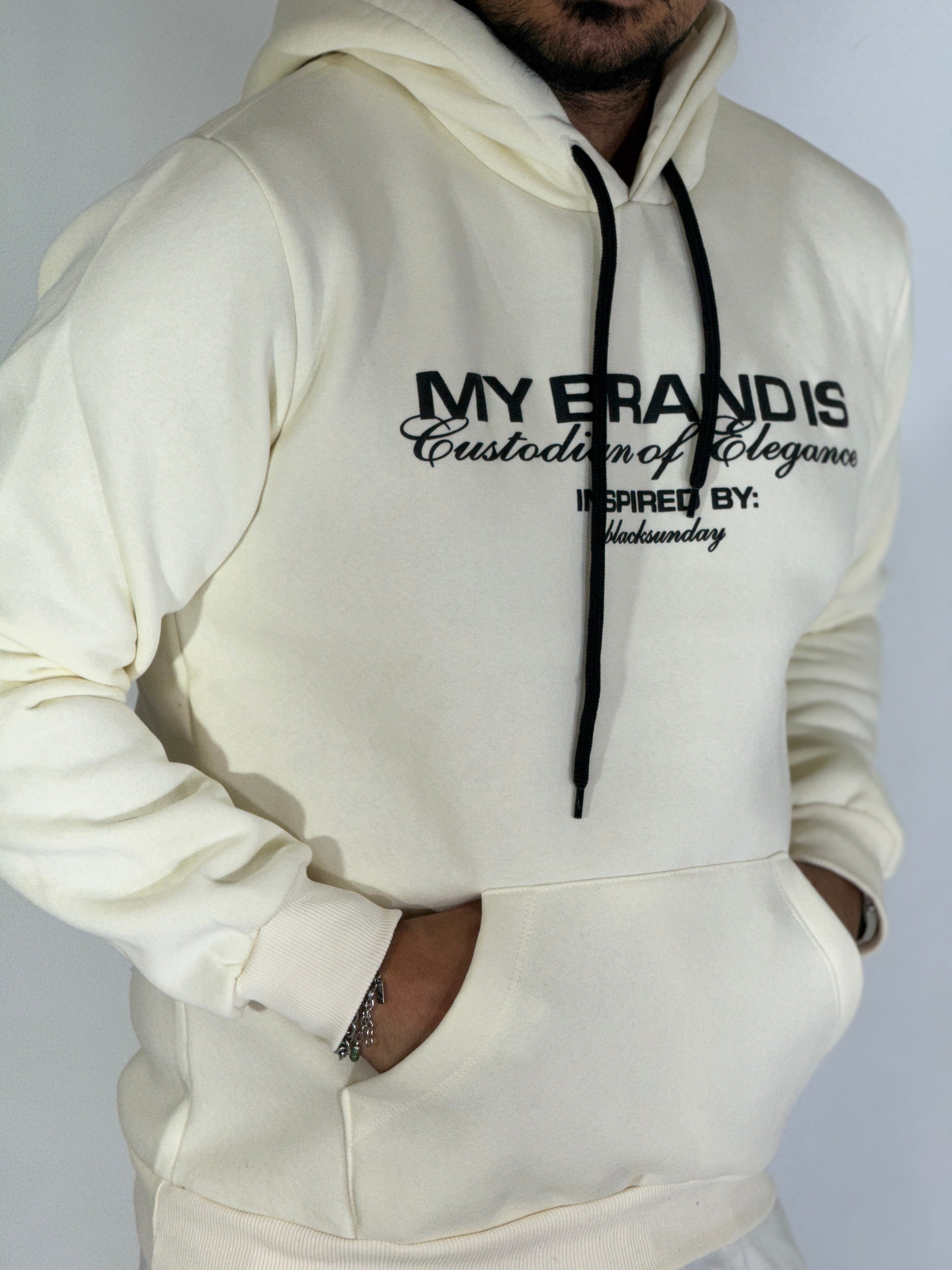 Felpa con cappuccio vaniglia NEW YORK