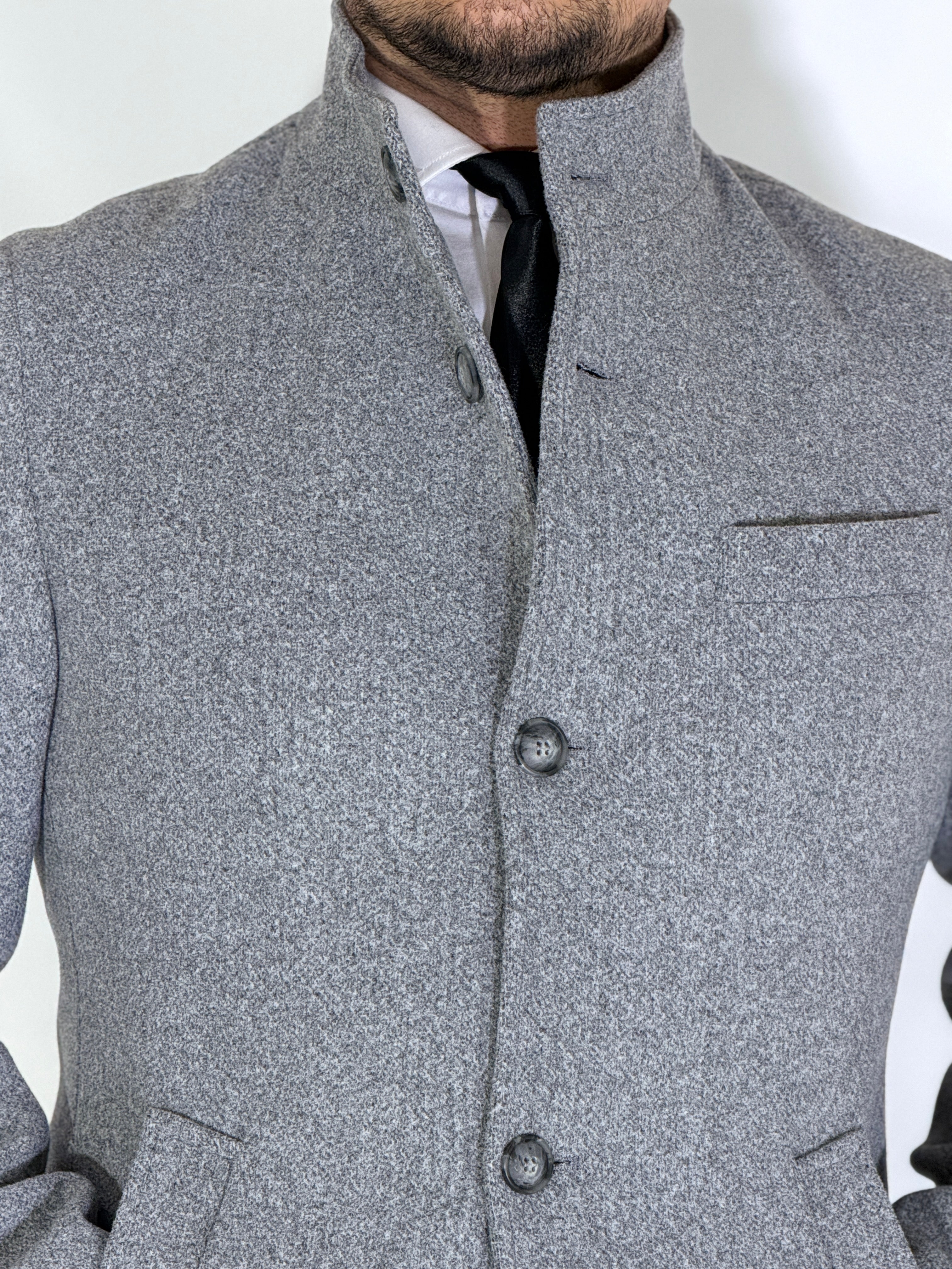 Cappotto coreano grigio CPZAZA