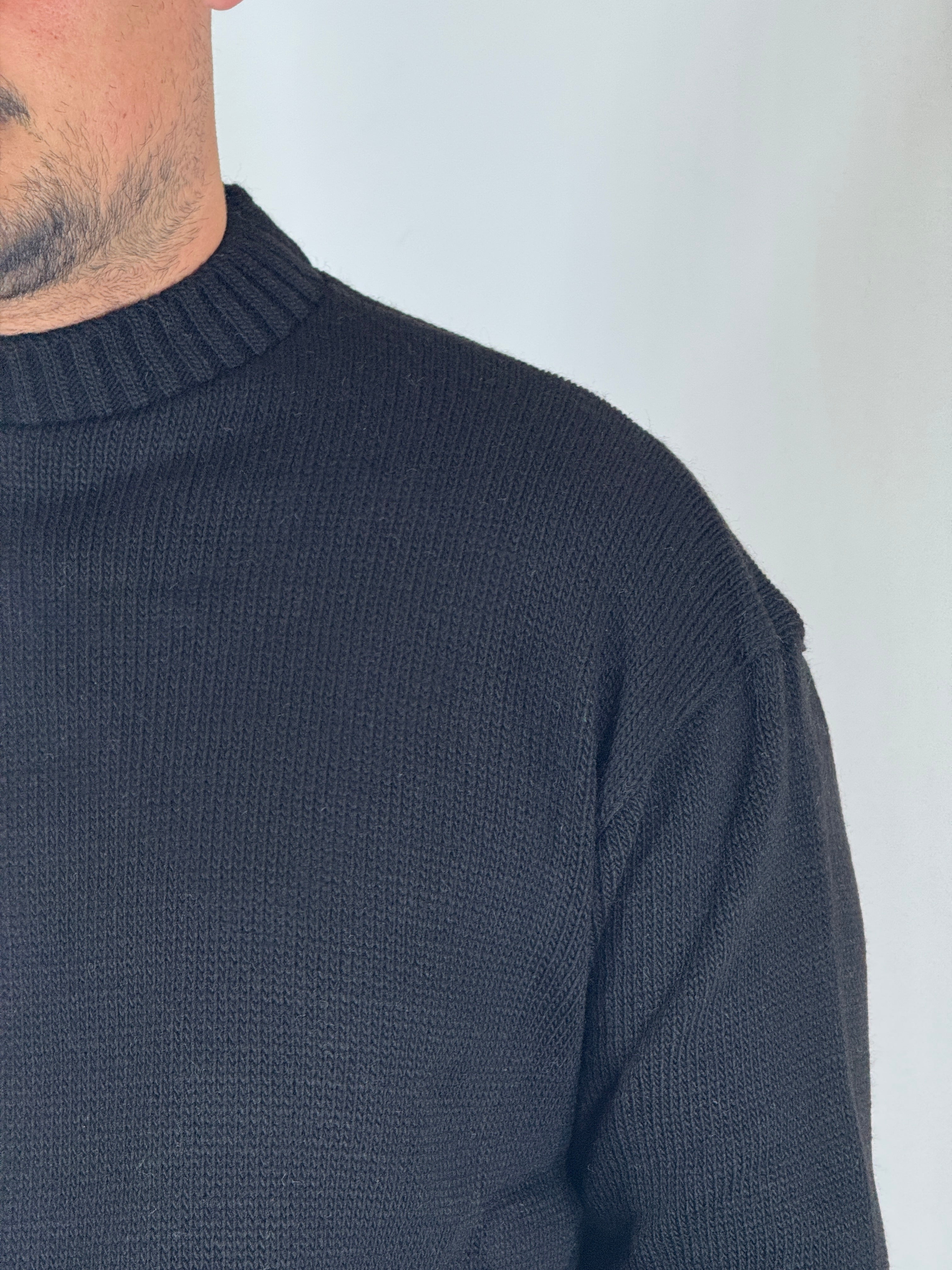 Maglione rasato nero AD1654