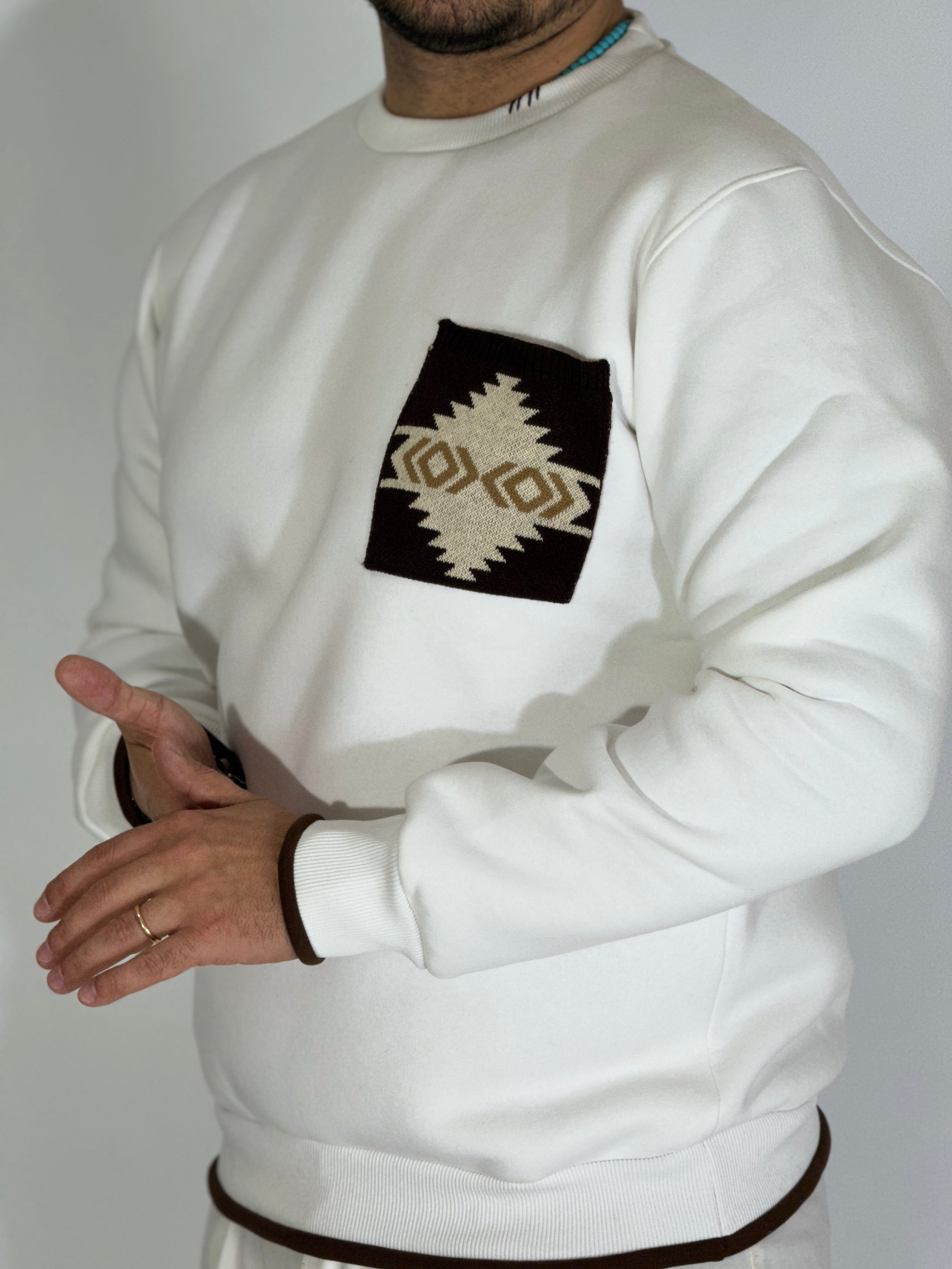 Felpa con taschino etnico NORFOLK