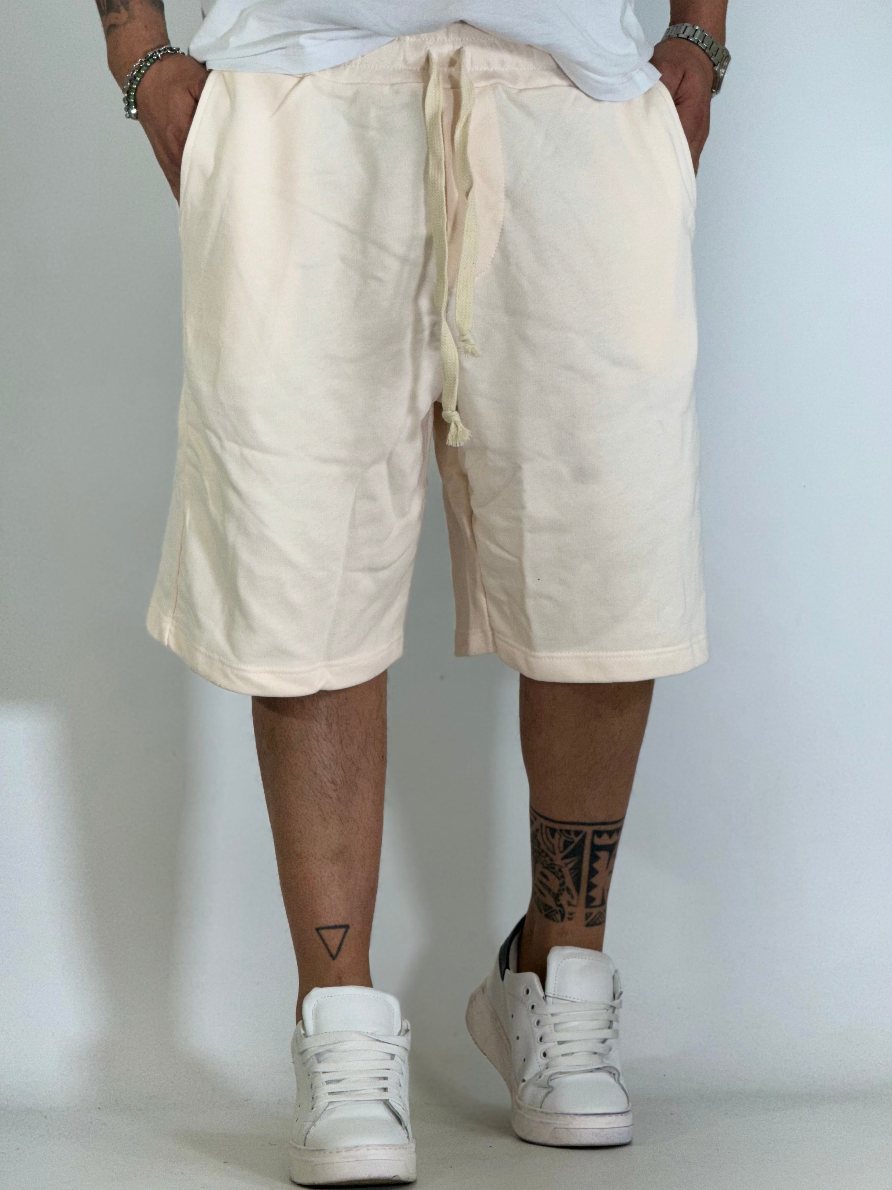 Bermuda tuta over crema YB180