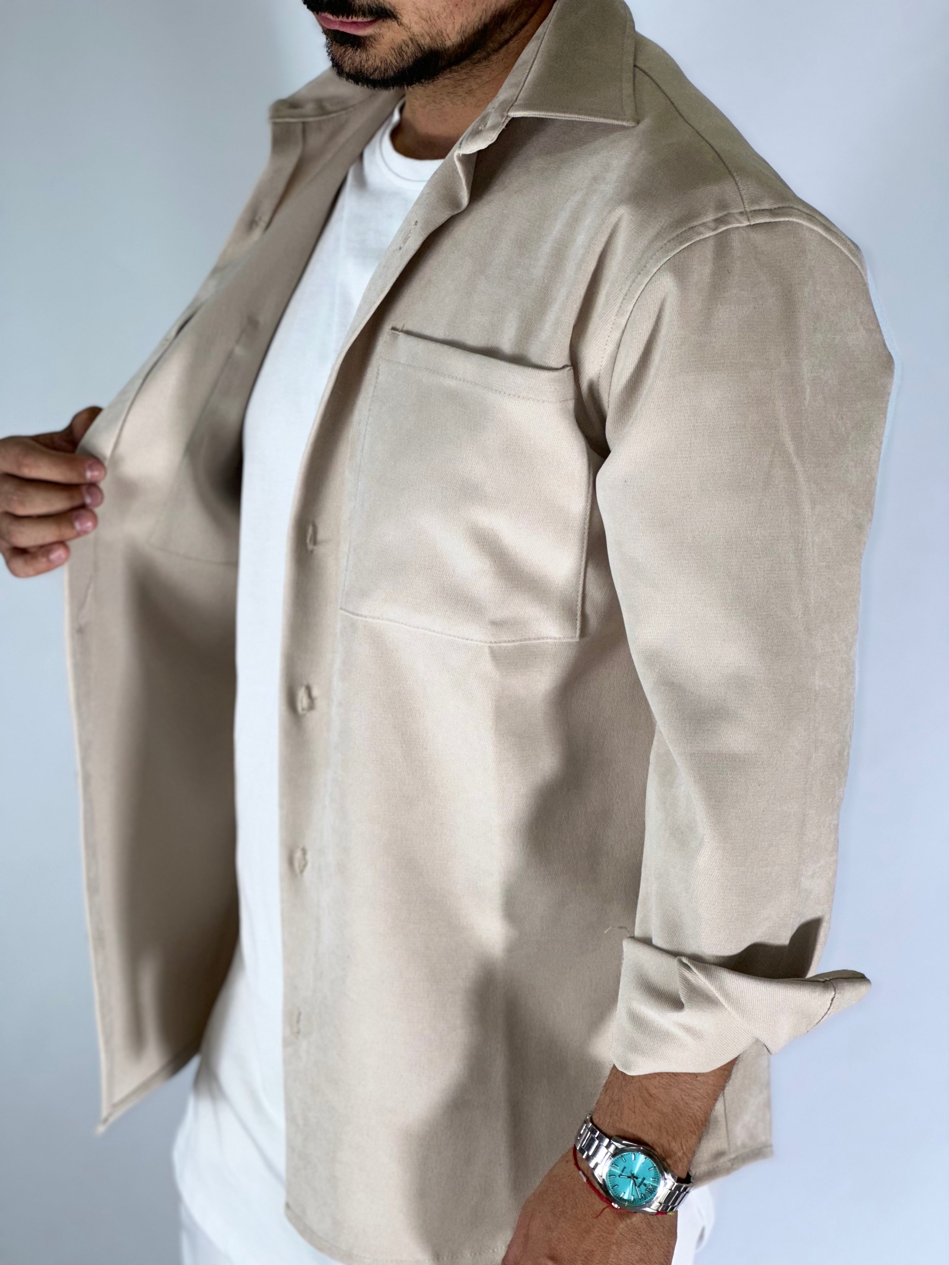 Camicione regular beige MIGLIACCIO TO1024