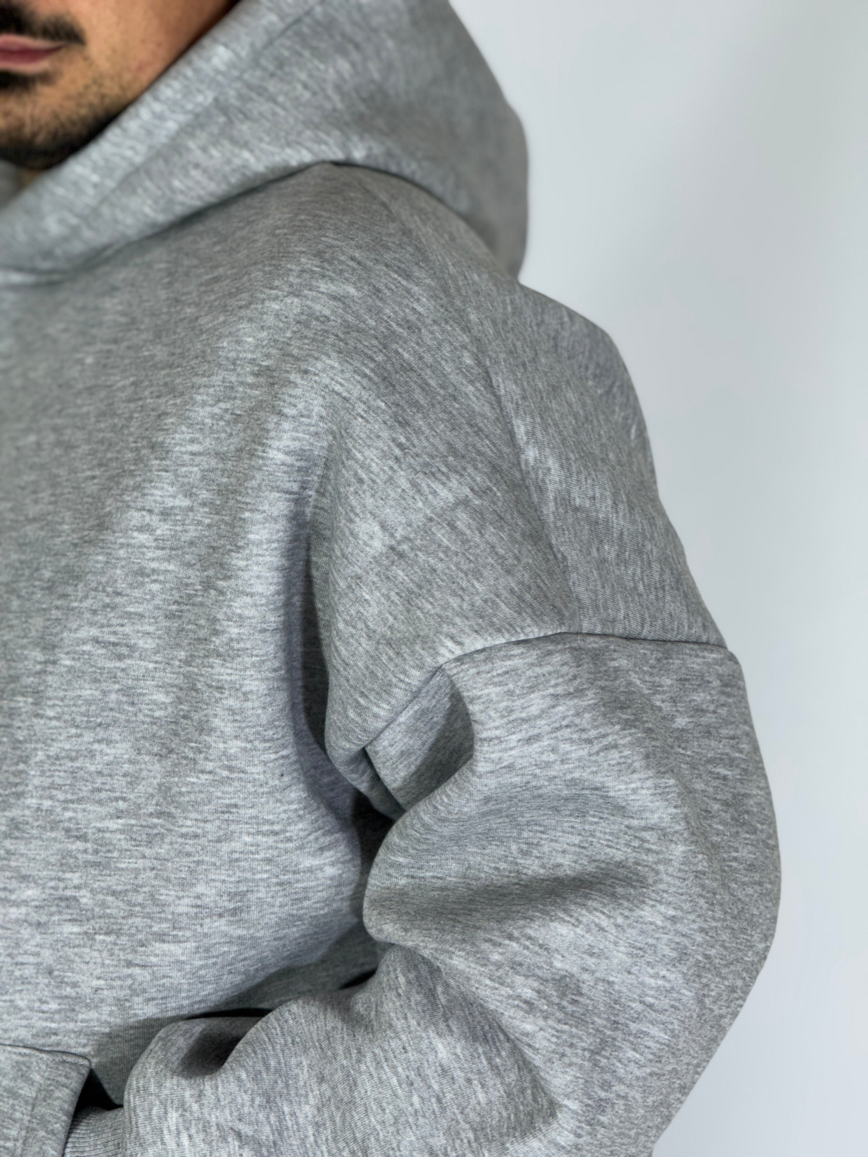 Felpa boxy grigio AD2065