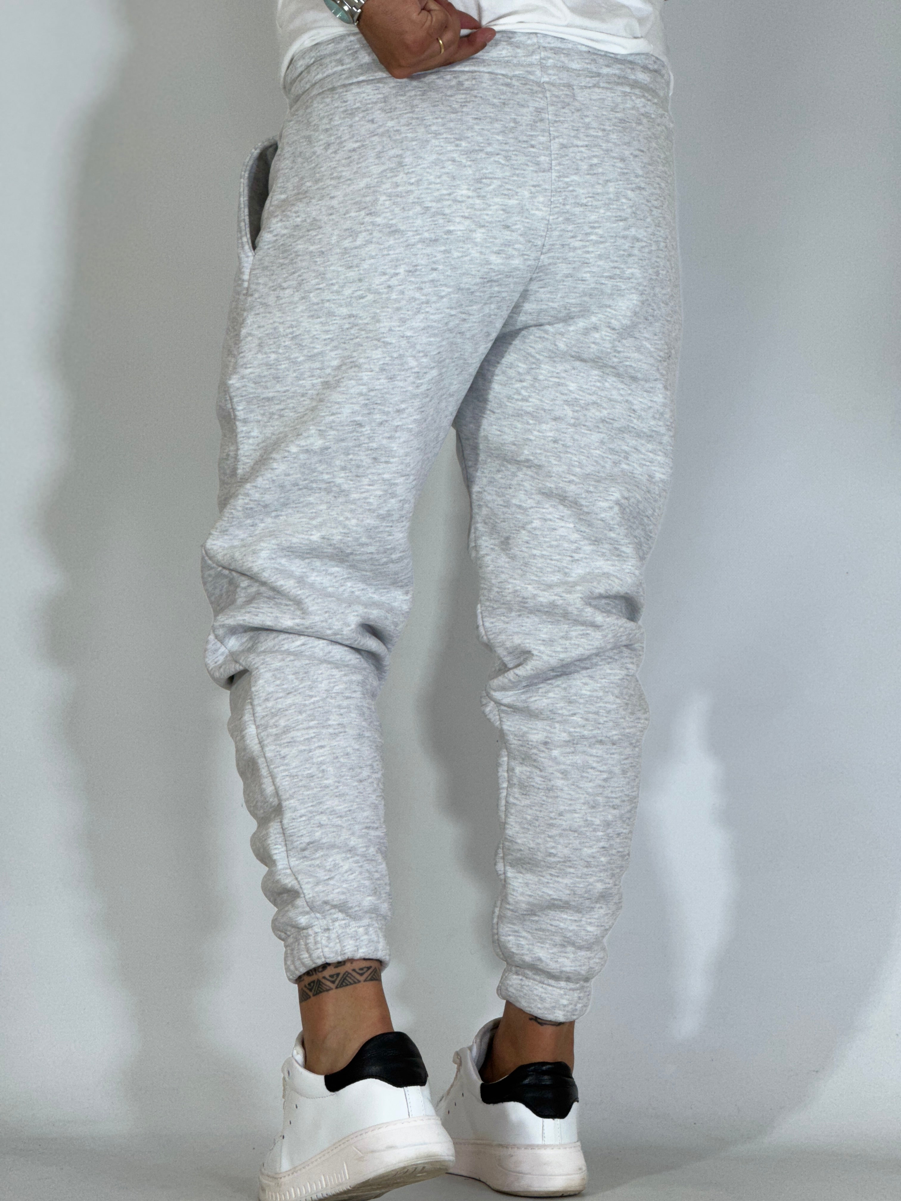 Pantalone tuta felpato grigio AD32022