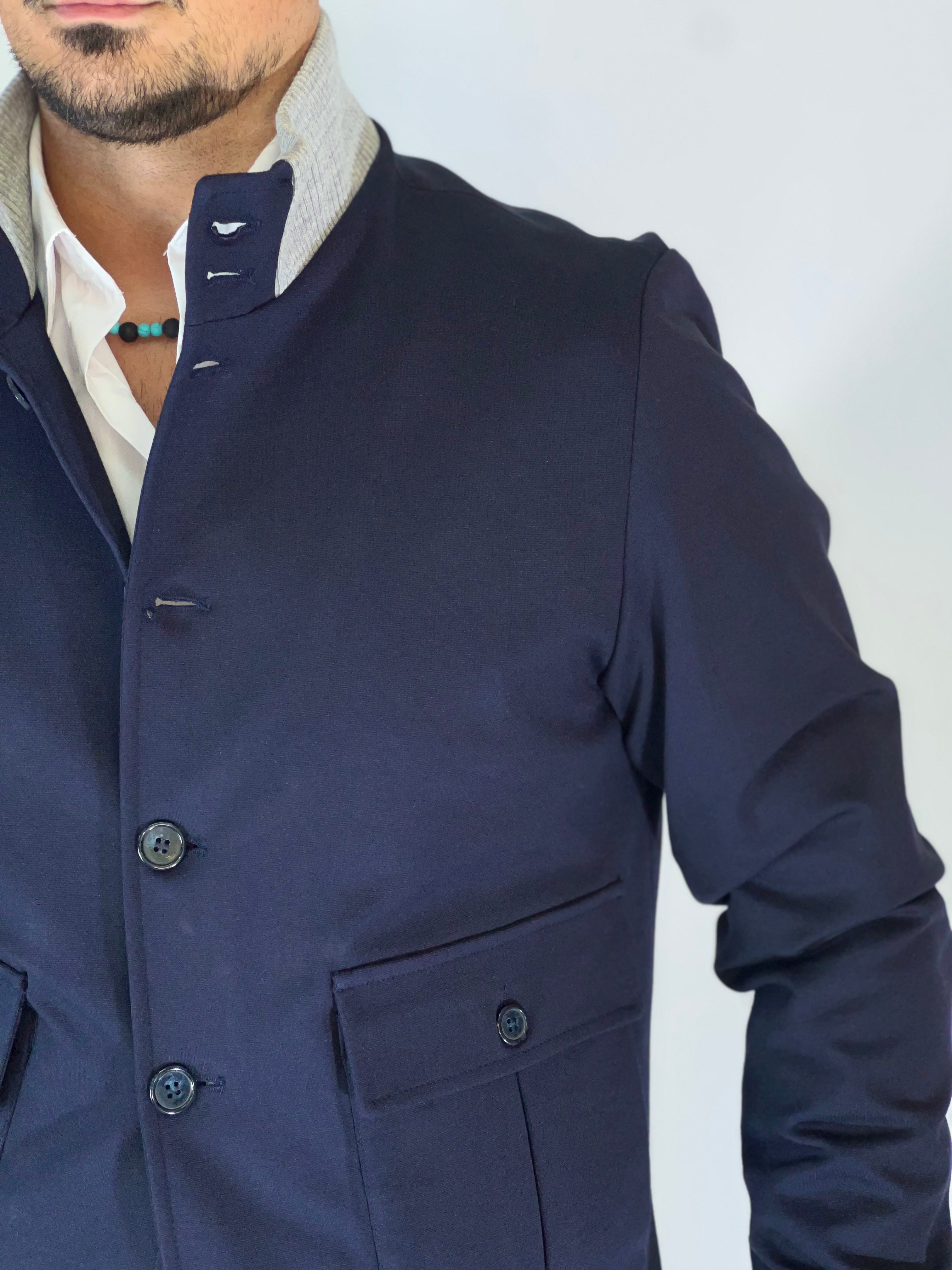 Giubbino bomber blu BECKHAM