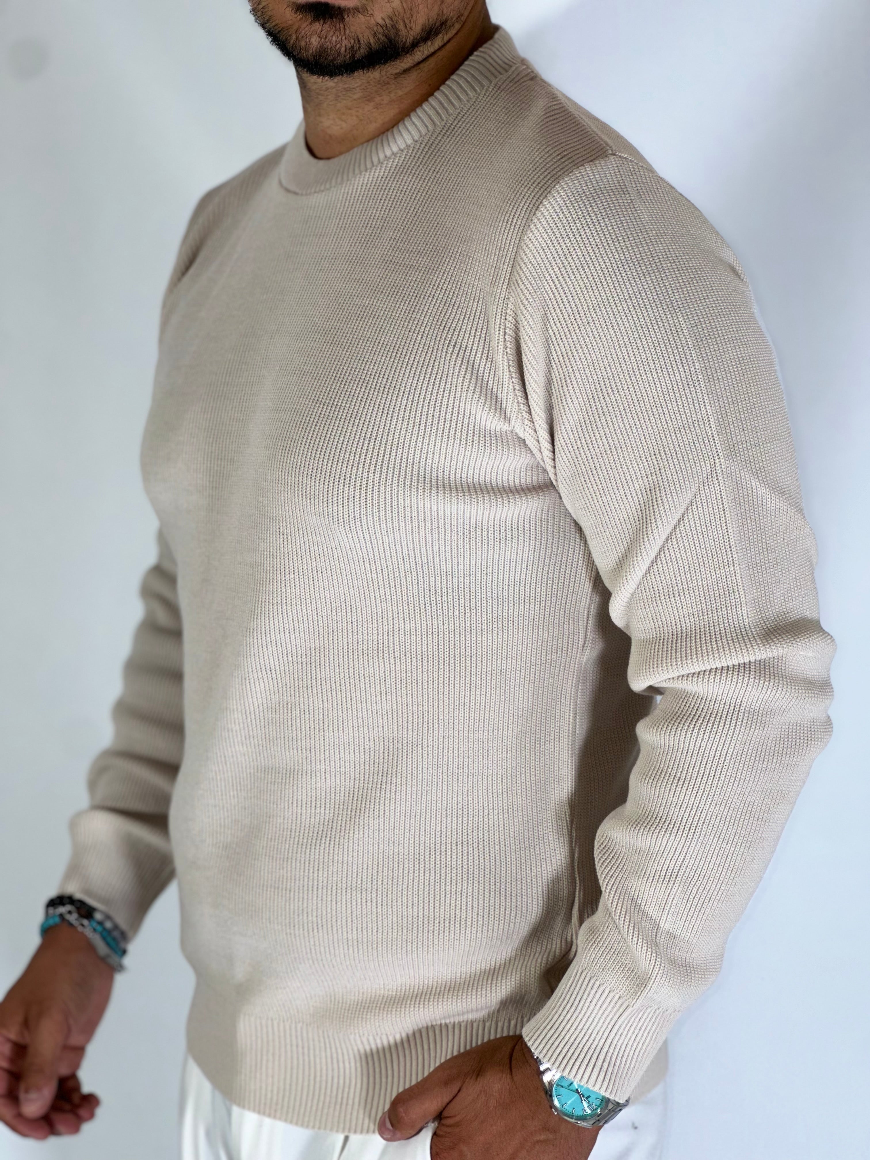 Maglia girocollo primaverile beige ART MF13671