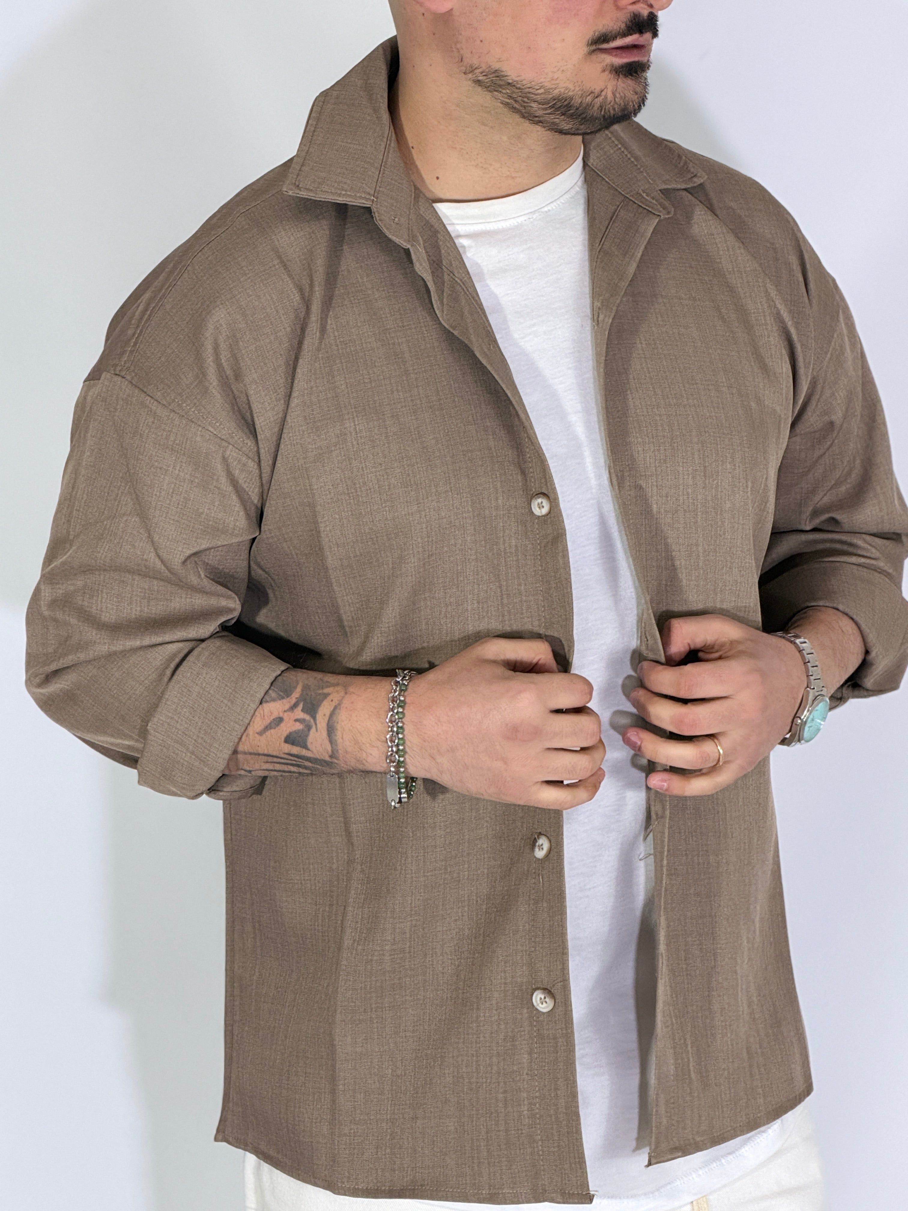 Camicione over fiammata fango 01937