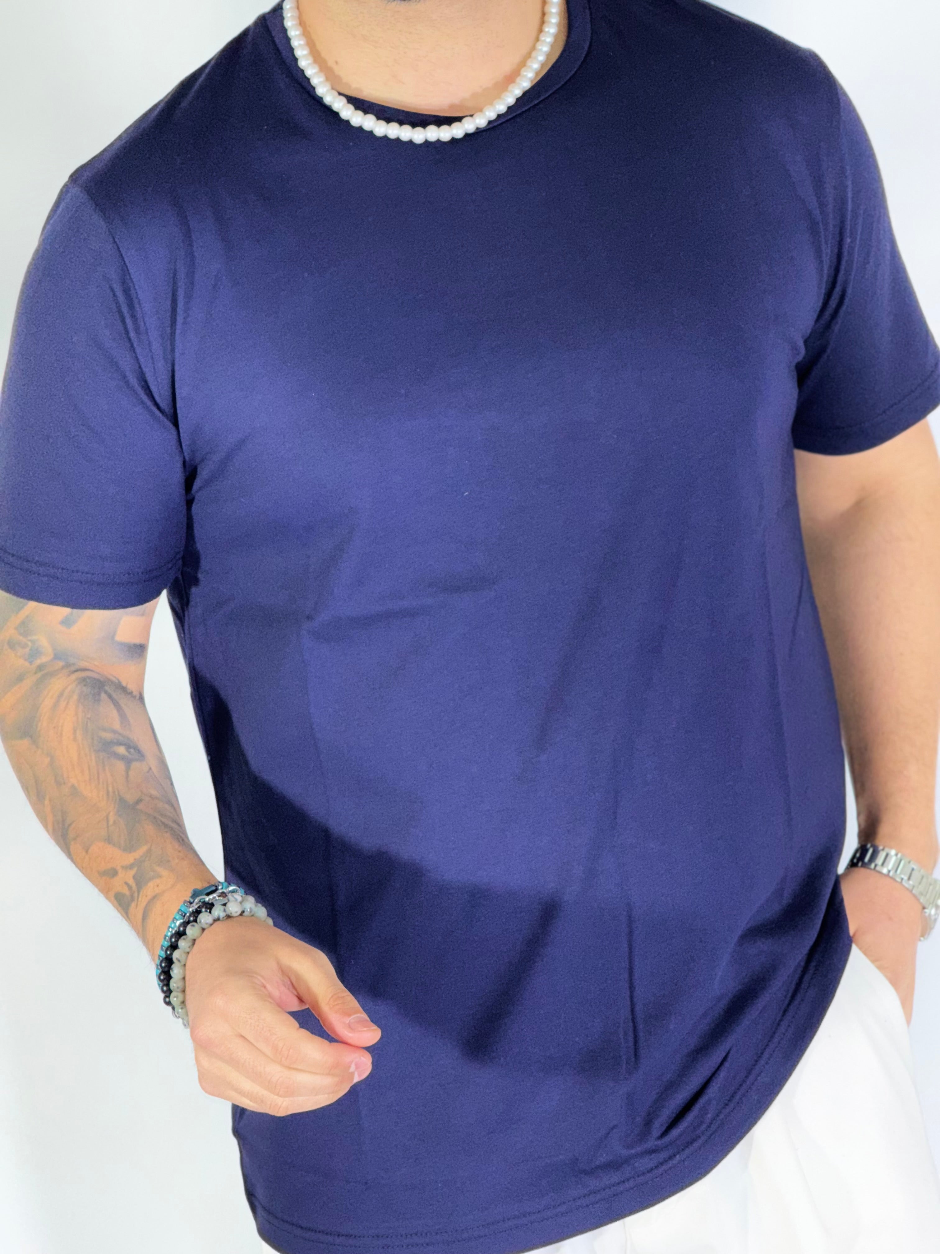 T-Shirt basic blu M19221