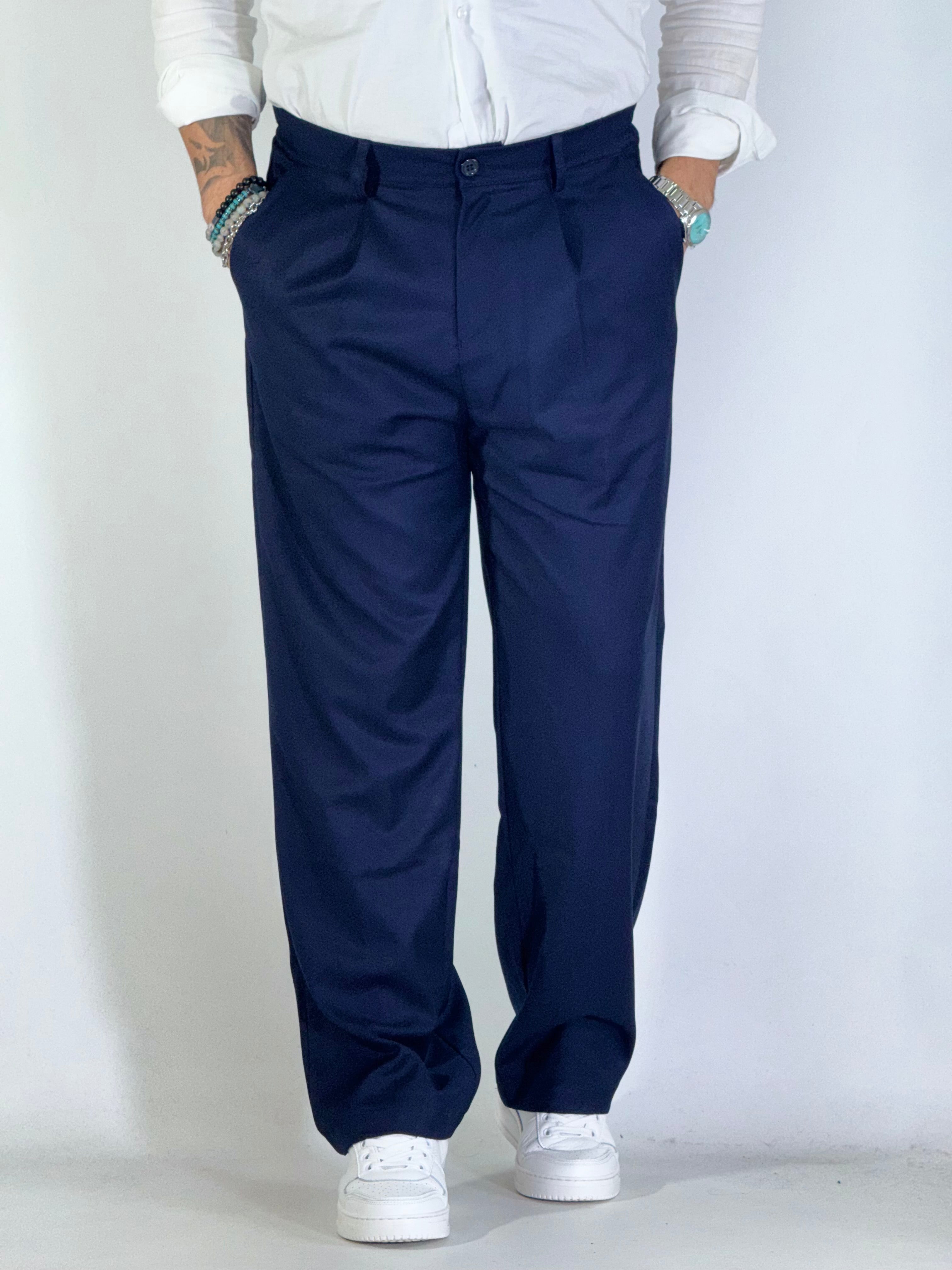 Pantalone palazzo blu UM811