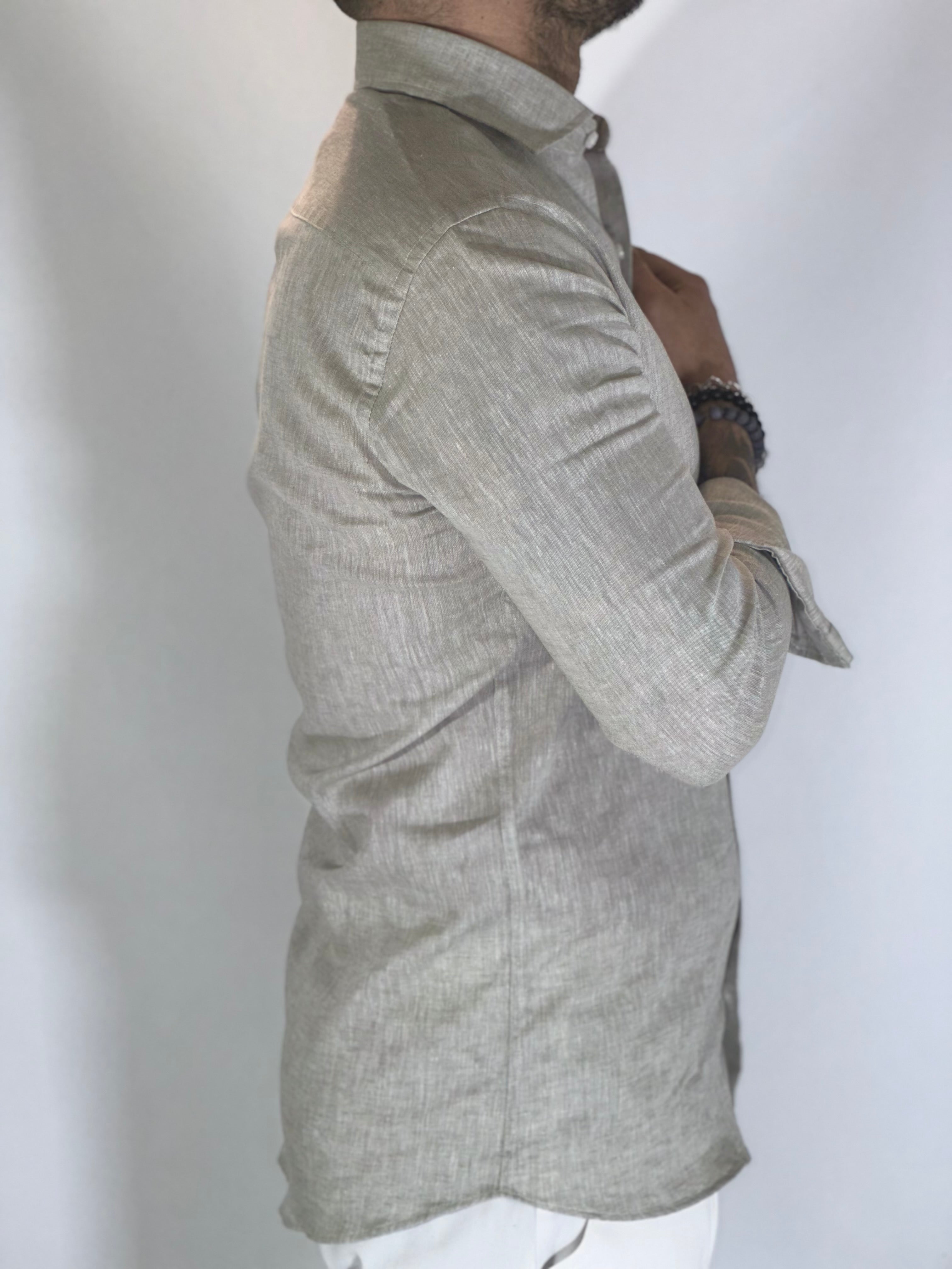 Camicia migliaccio Samuel lino SALVIA