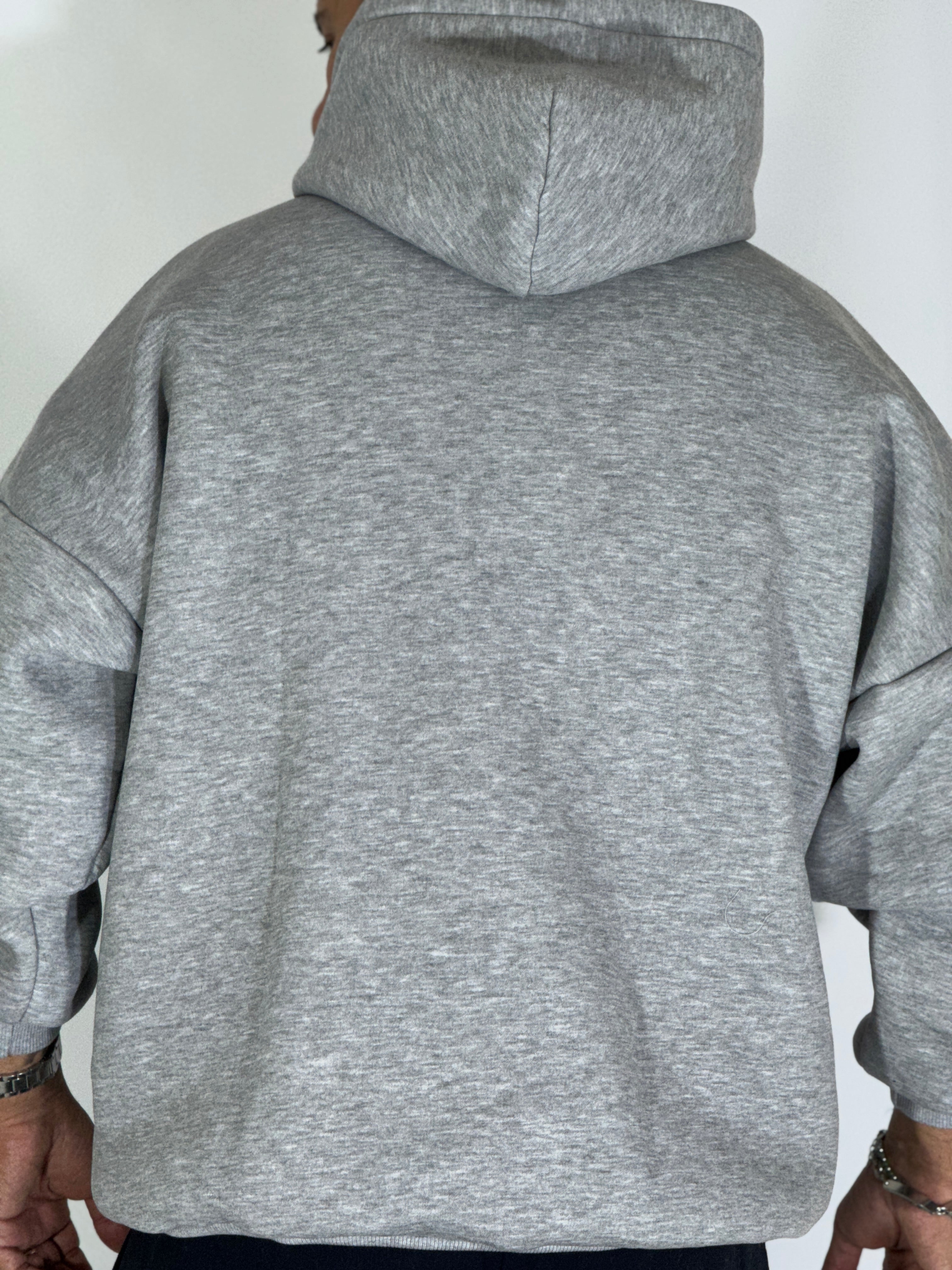 Felpa boxy grigio AD2065