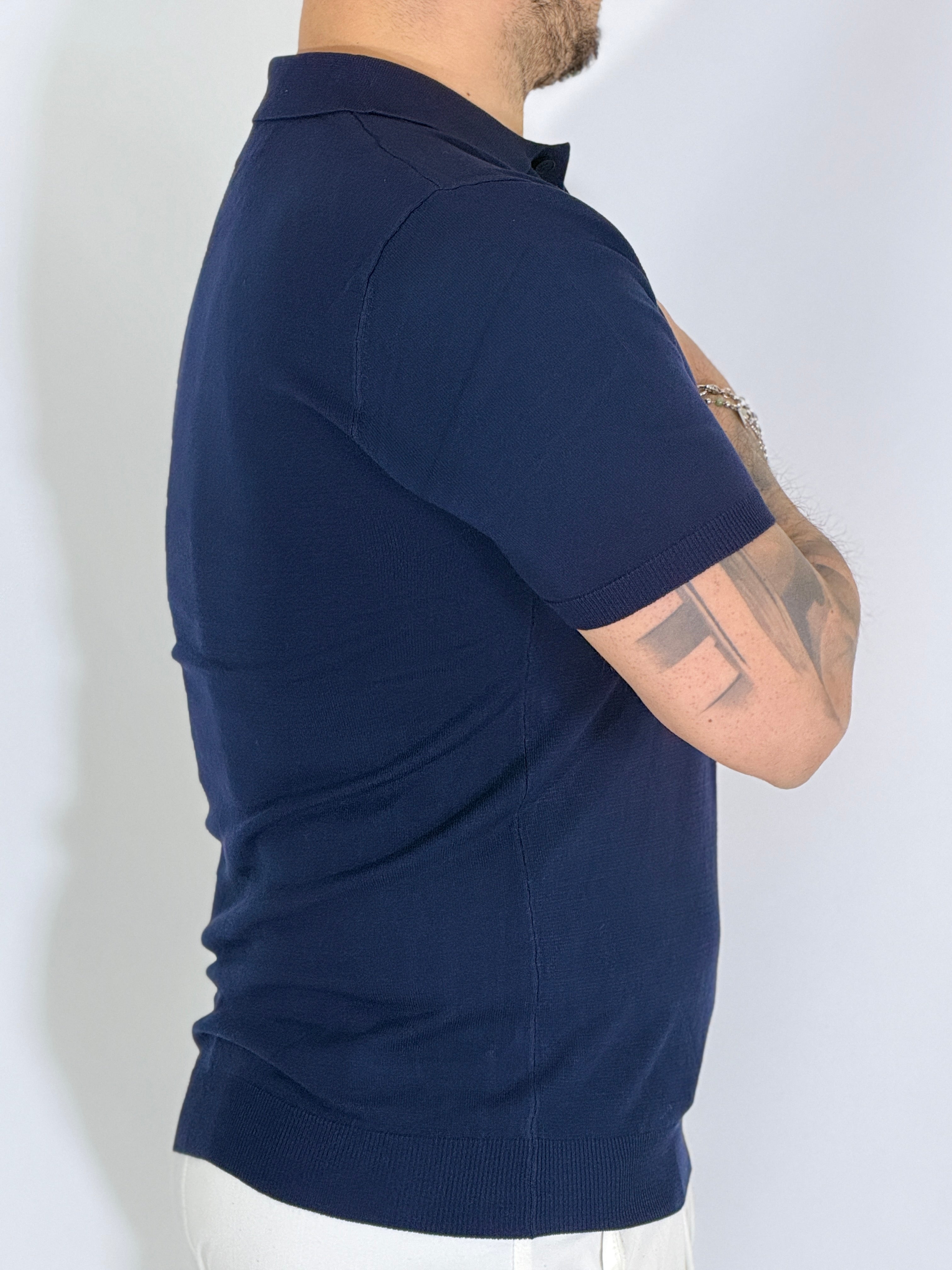 Polo mezza manica blu MT966