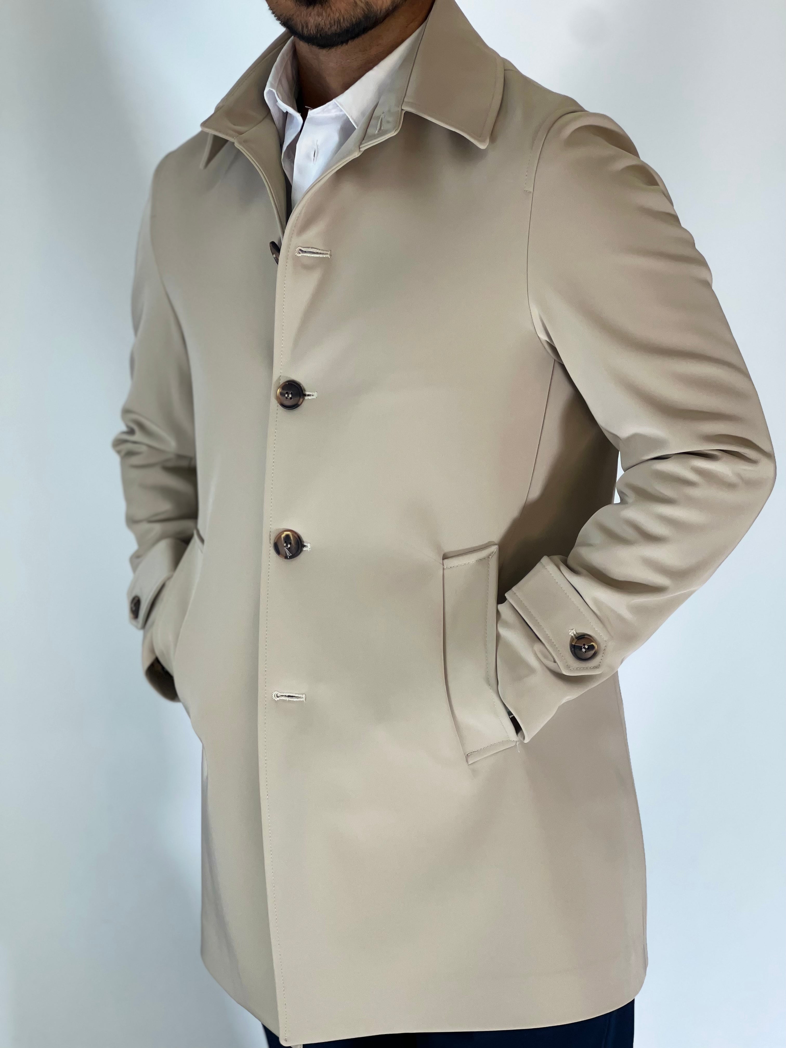 Trench elegant imbottito beige CAP SLOU