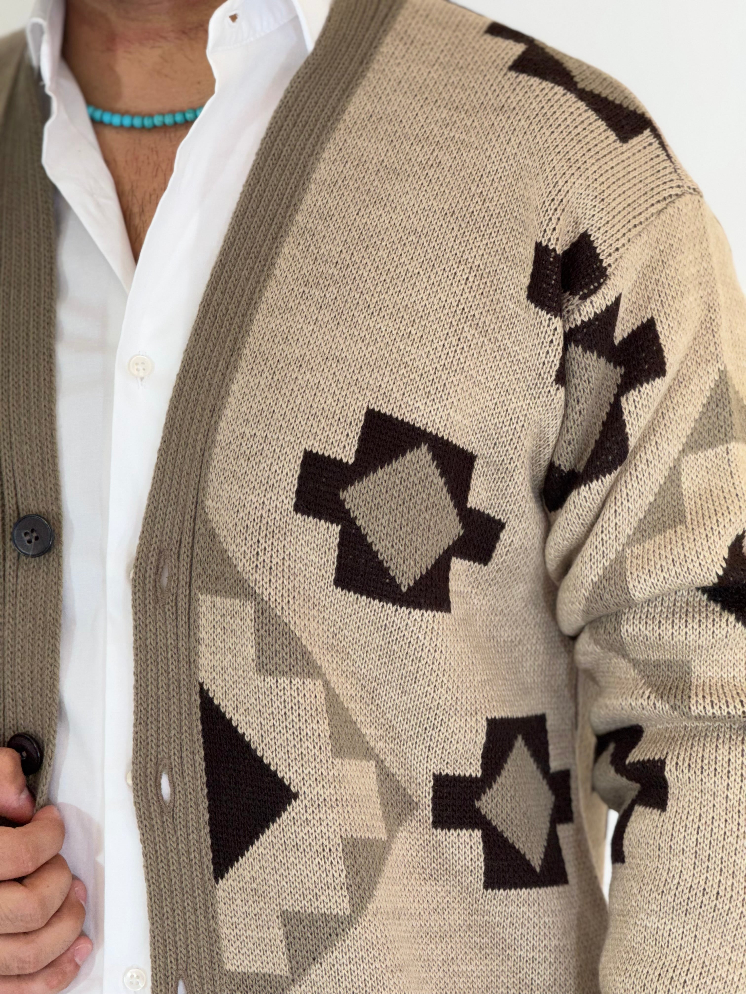 Cardigan azteco beige BPK2508