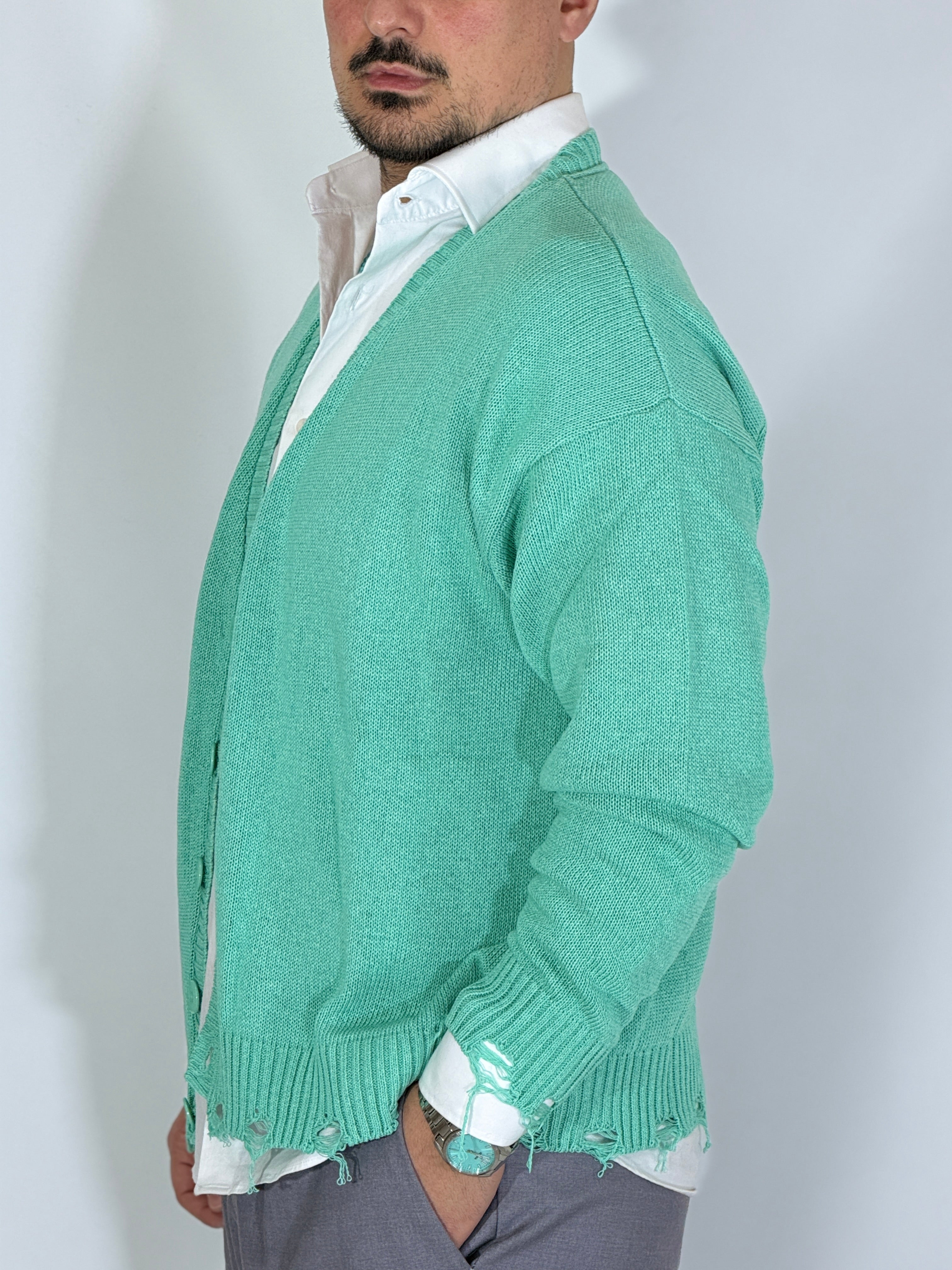 Cardigan verde acqua TBS2603