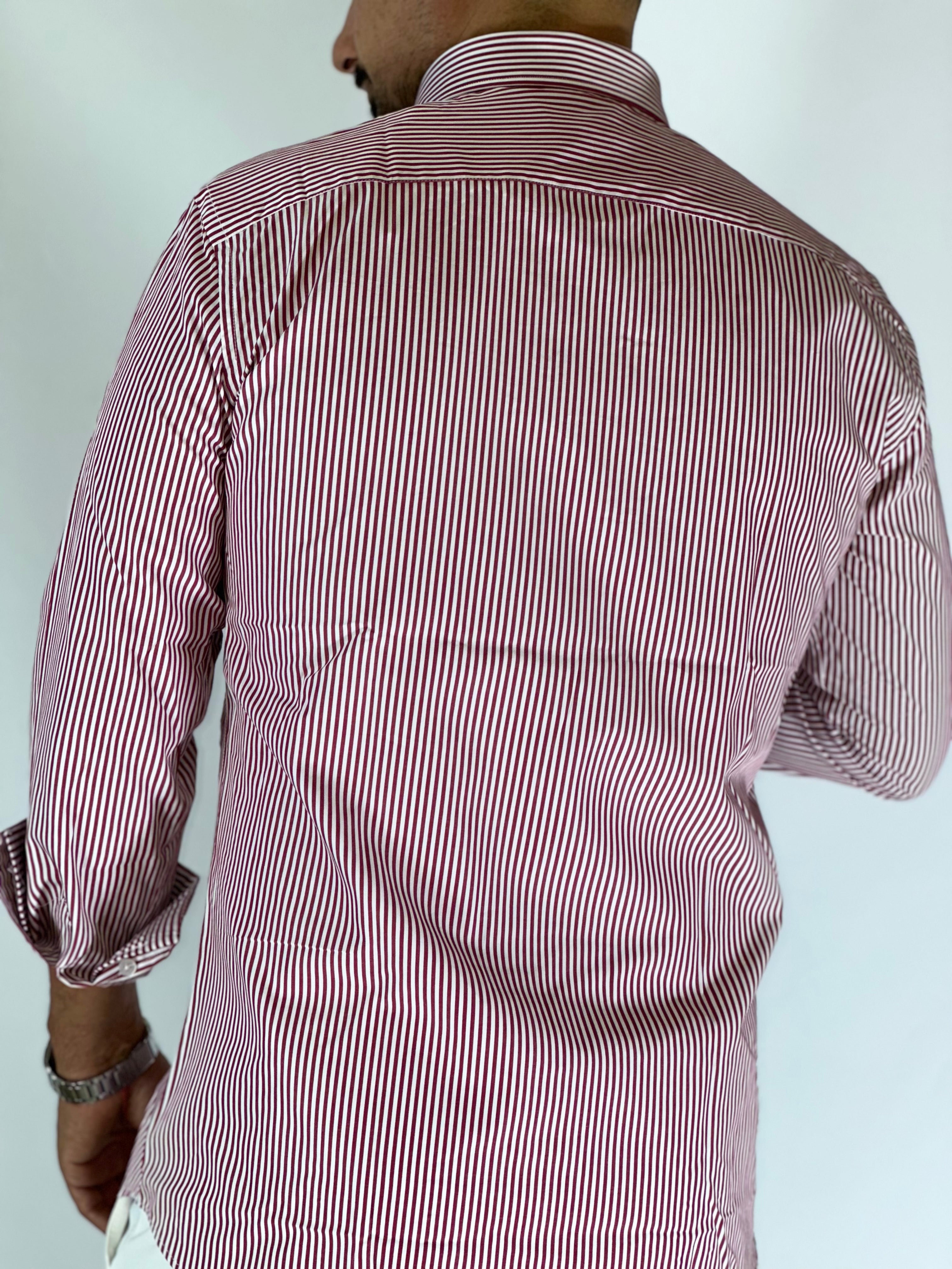 Camicia intermedia bordeaux MIGLIACCIO