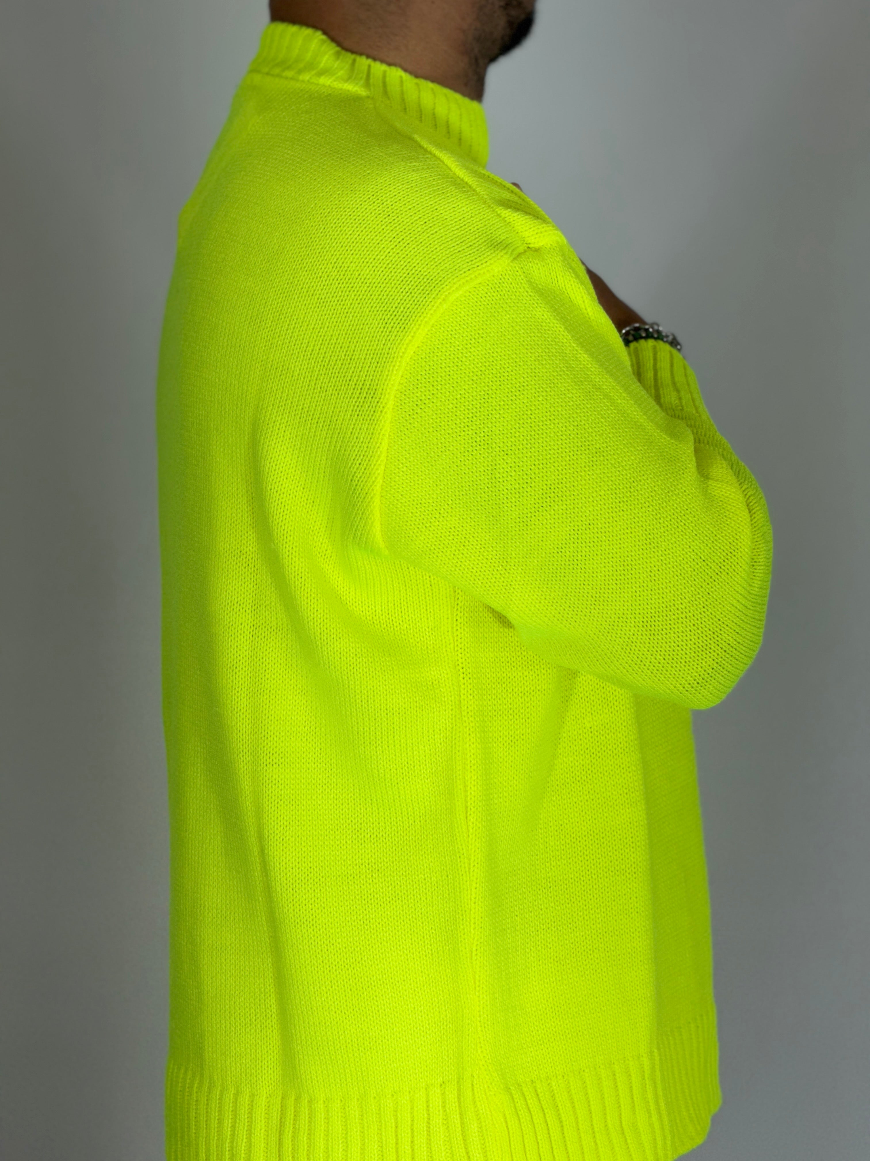 Maglione rasato giallo AD1654