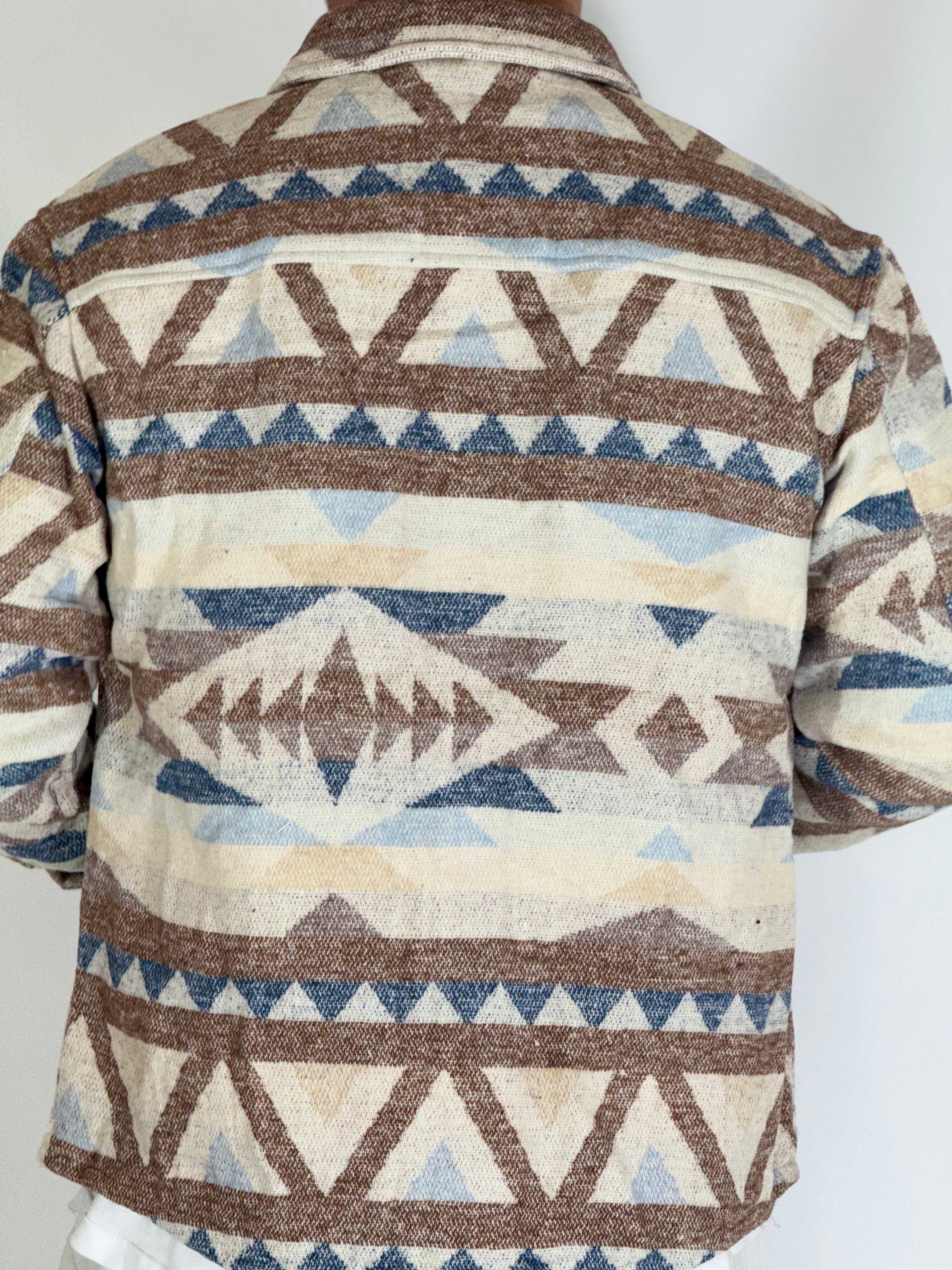 Giacca in pile azteca shallow camel GA7713