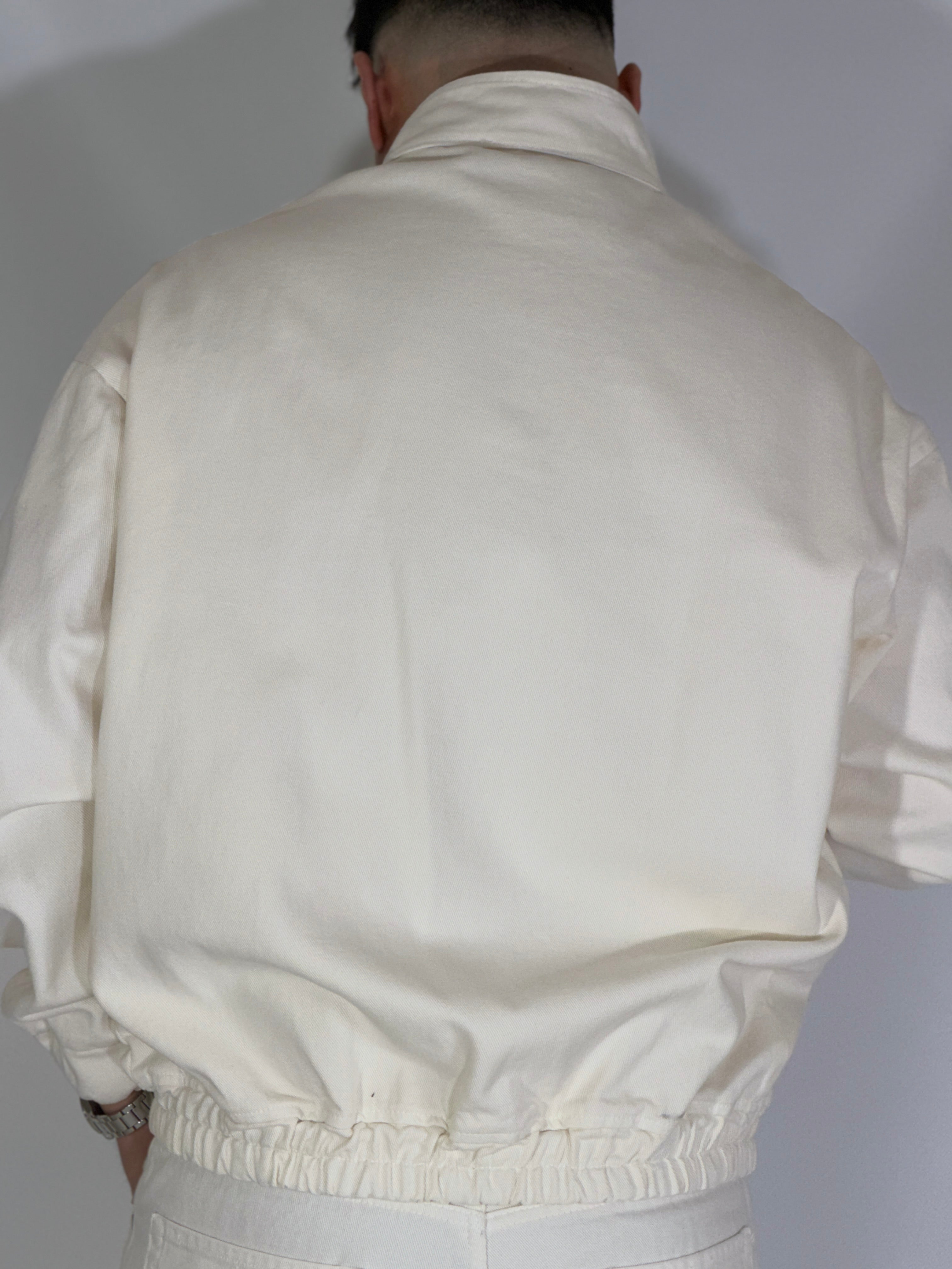 Giubbino con bandana cropped panna