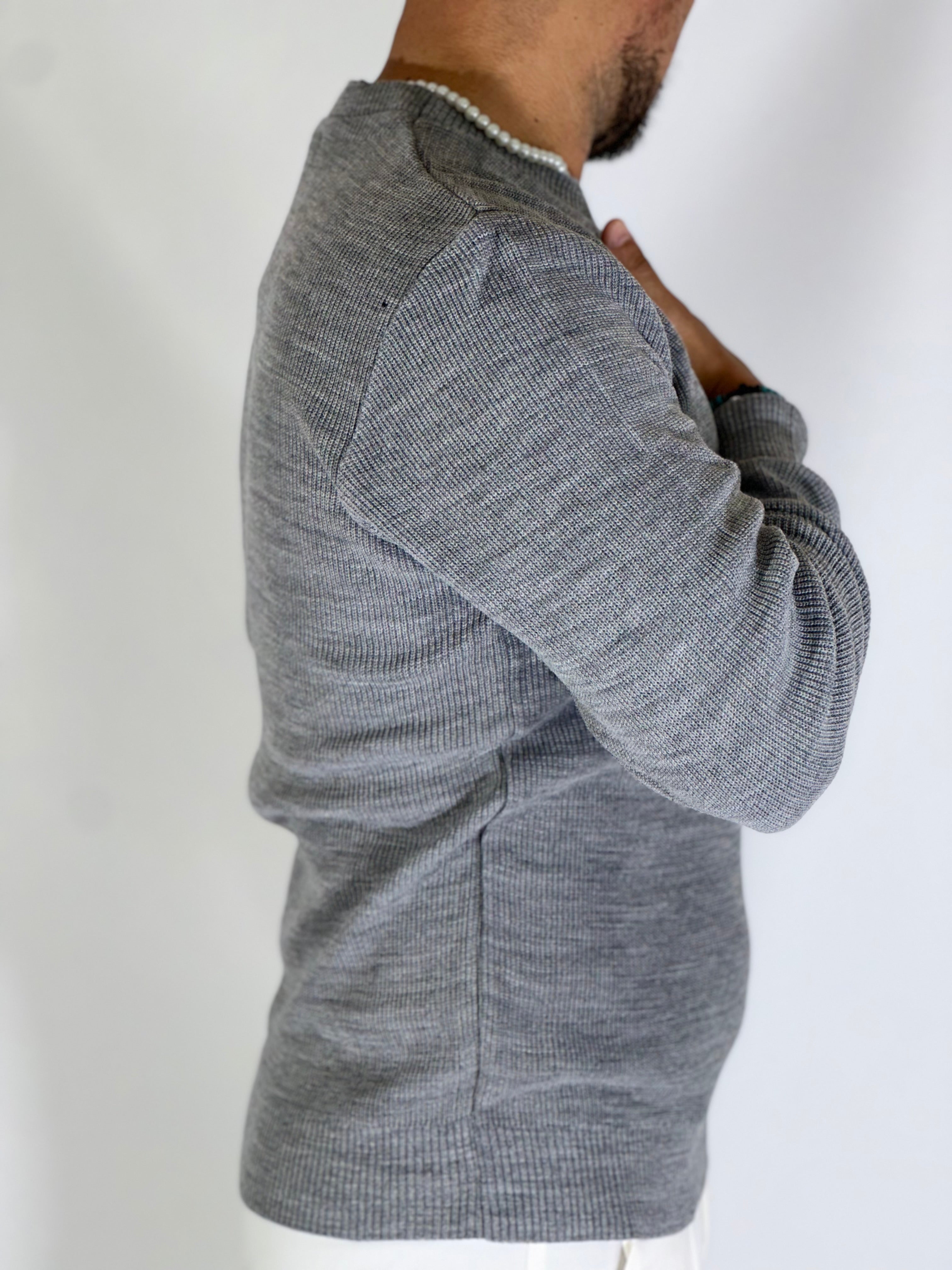 Maglia girocollo grigio MF13670