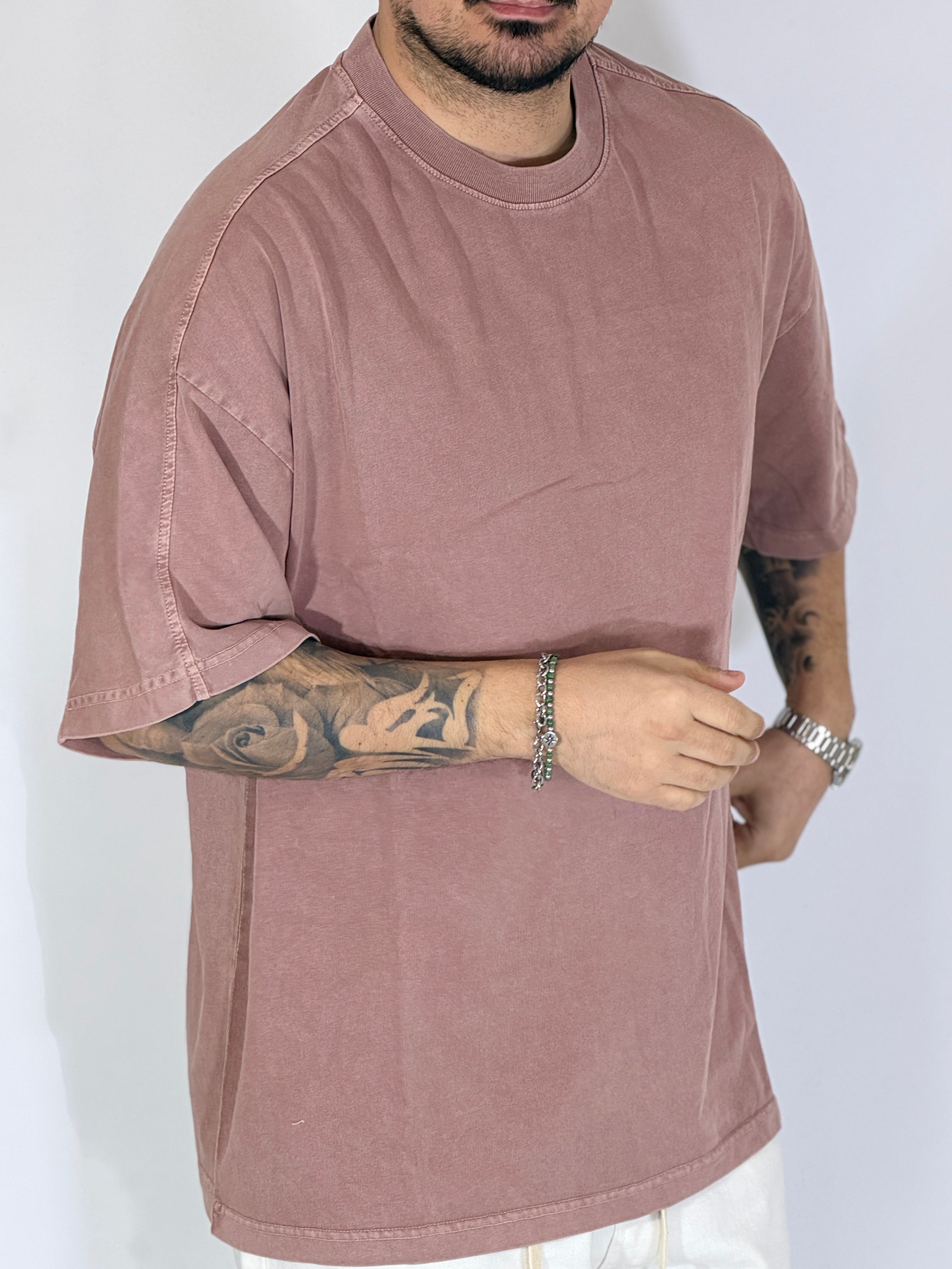 T-shirt fiammata cipria 089G