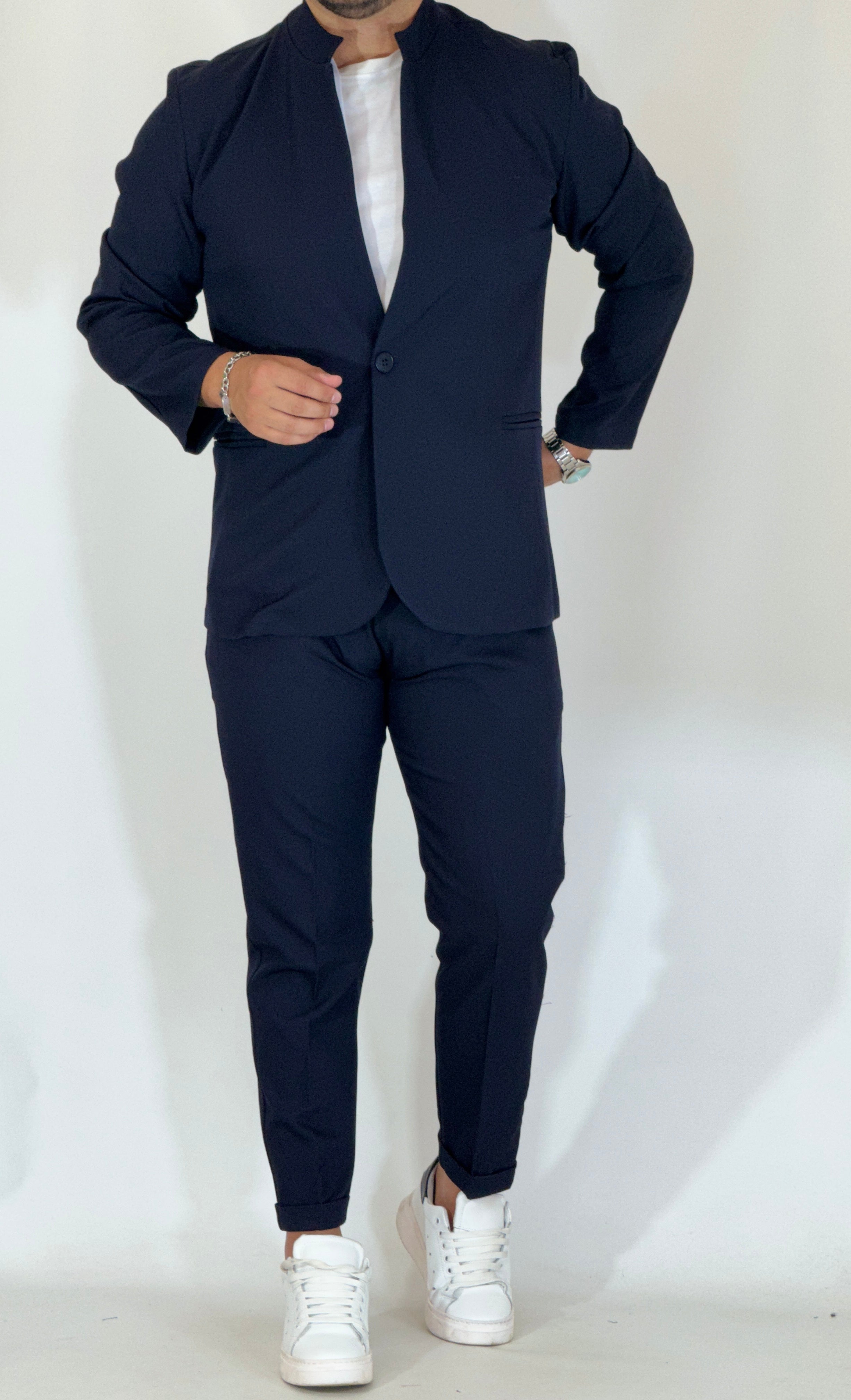 Abito coreano blu LW256061