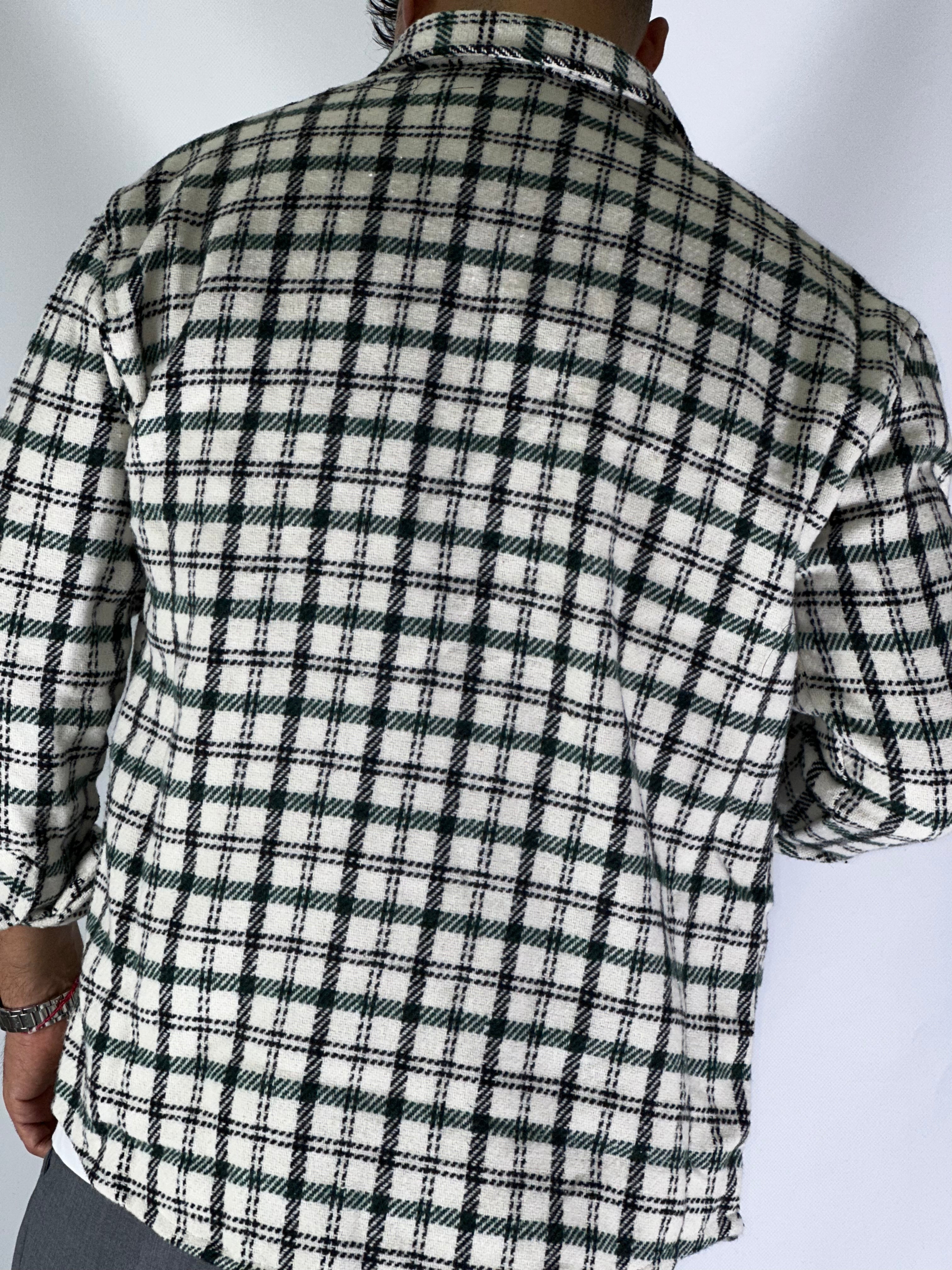 Camicione quadro bianco MIGLIACCIO