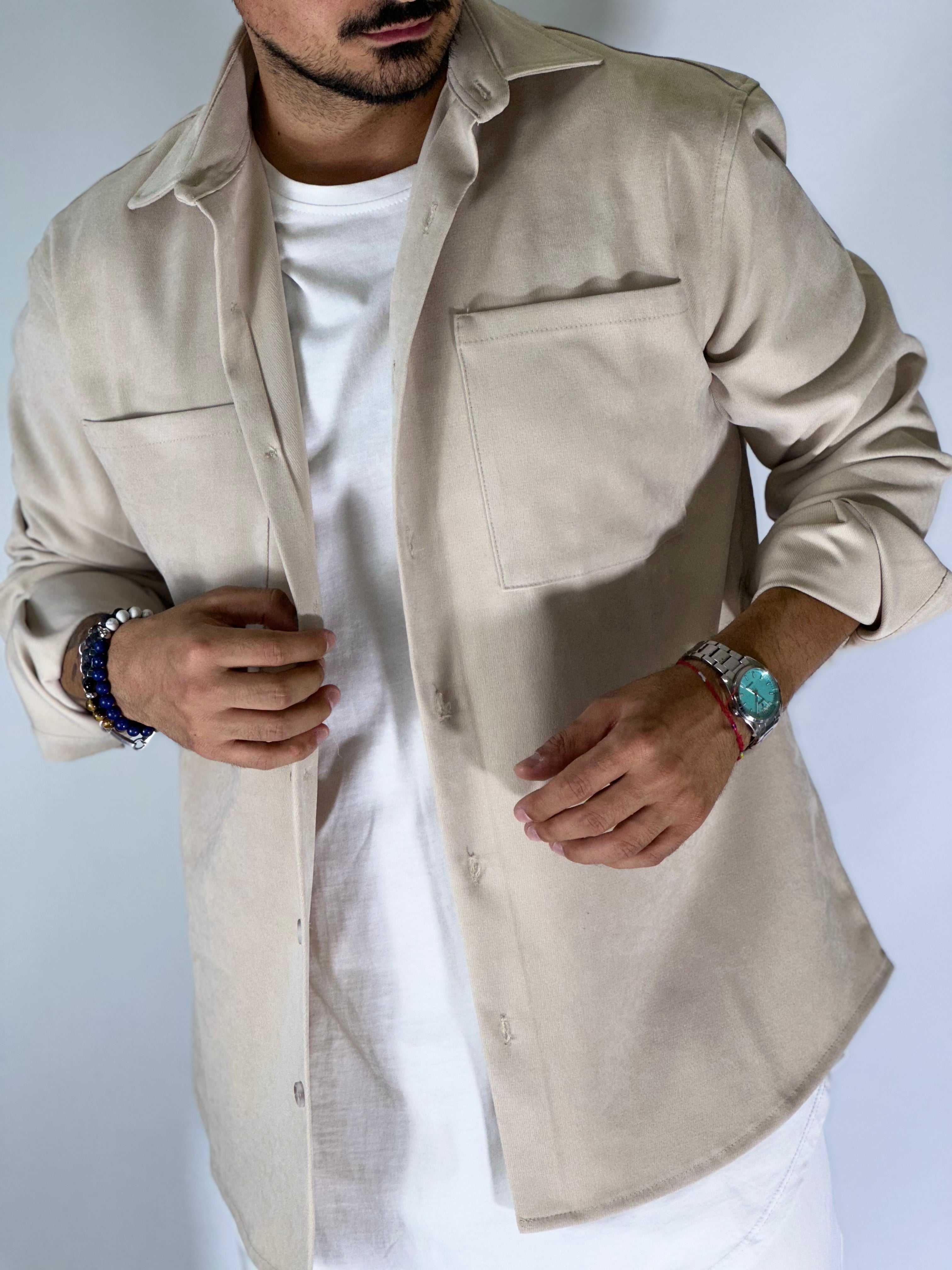 Camicione regular beige MIGLIACCIO TO1024