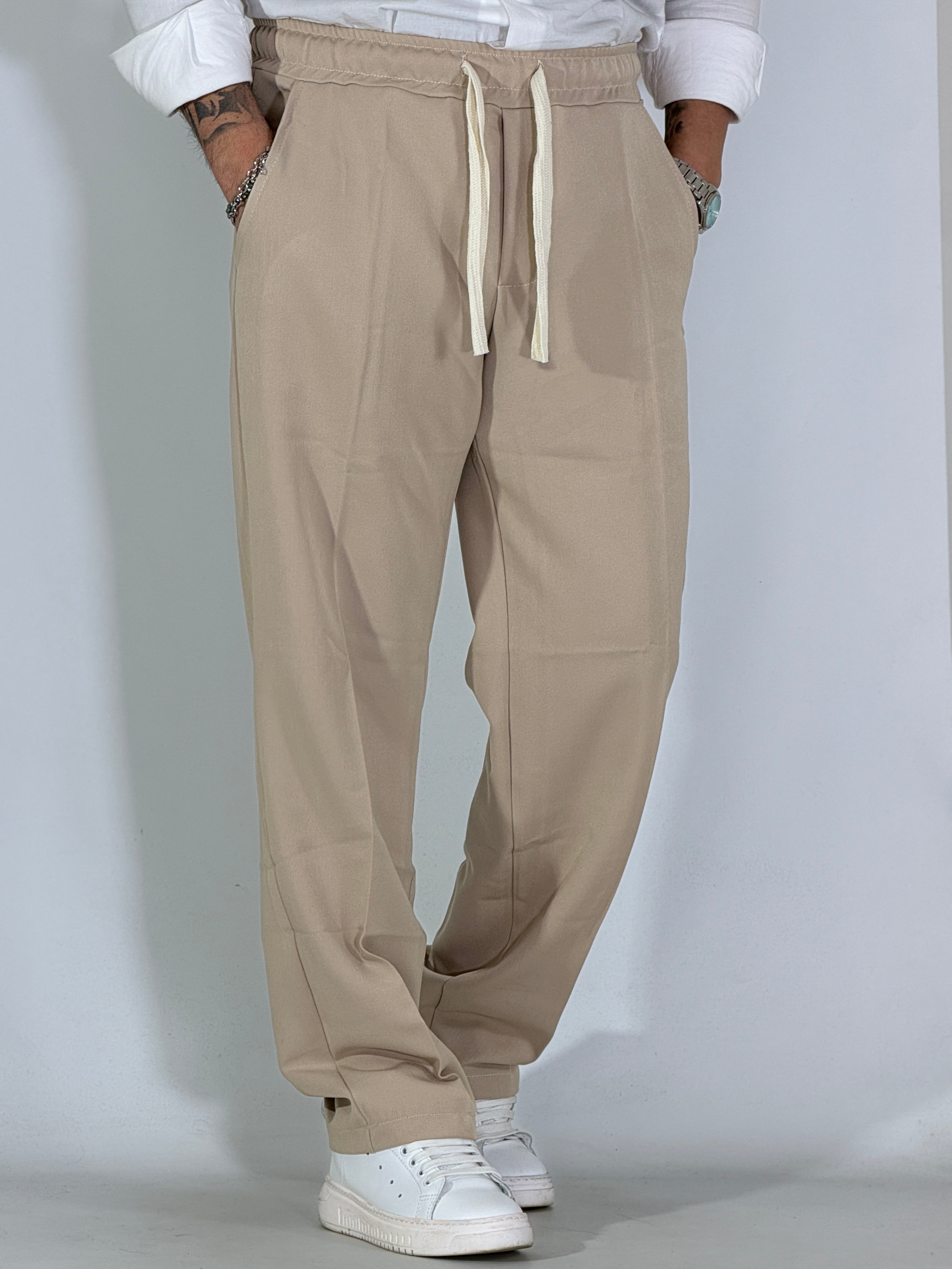 Pantalaccio palazzo beige UM823