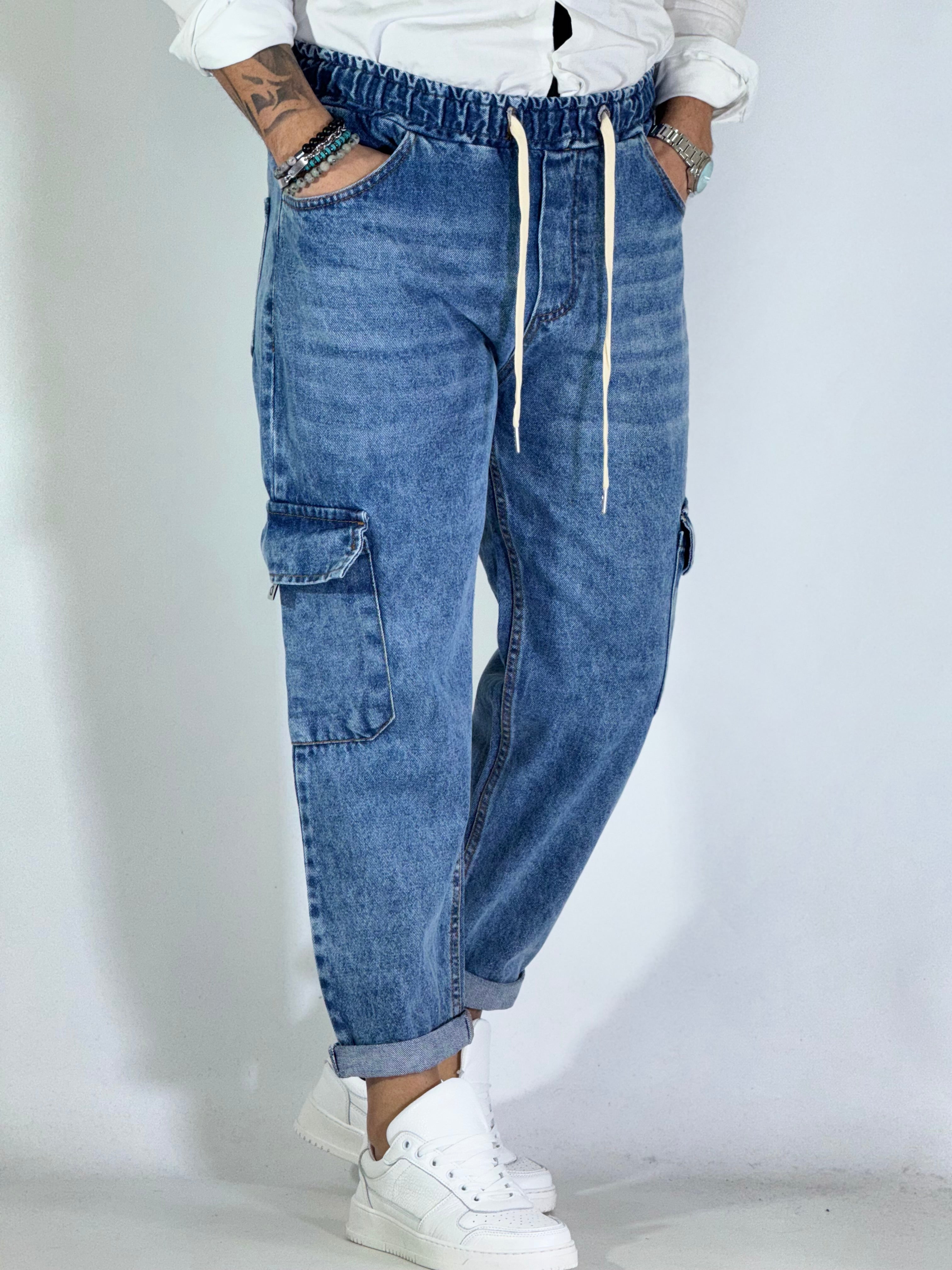 Pantalaccio jeans marmorizzato ART VARENNE