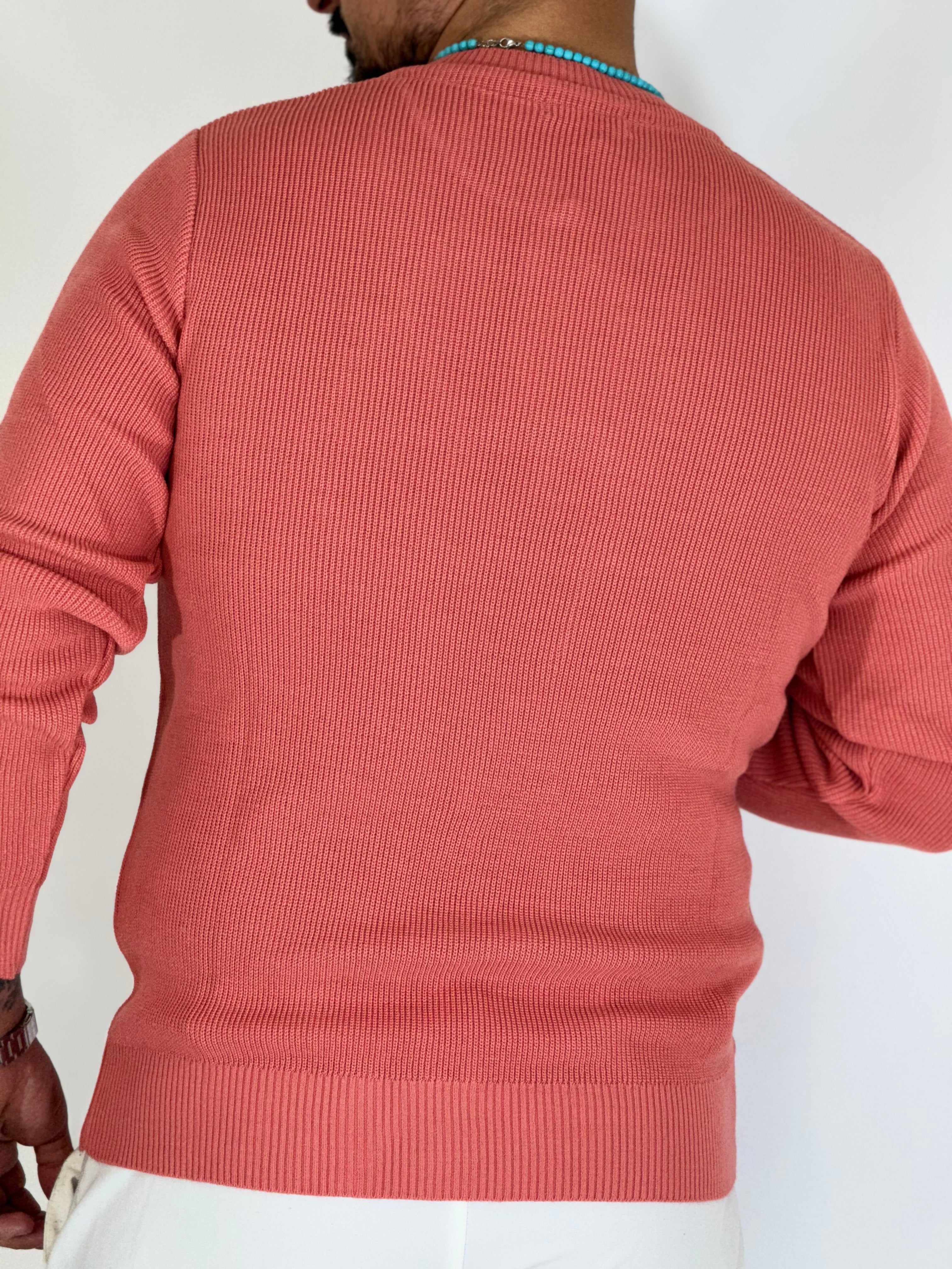 Maglia girocollo corallo MF13670