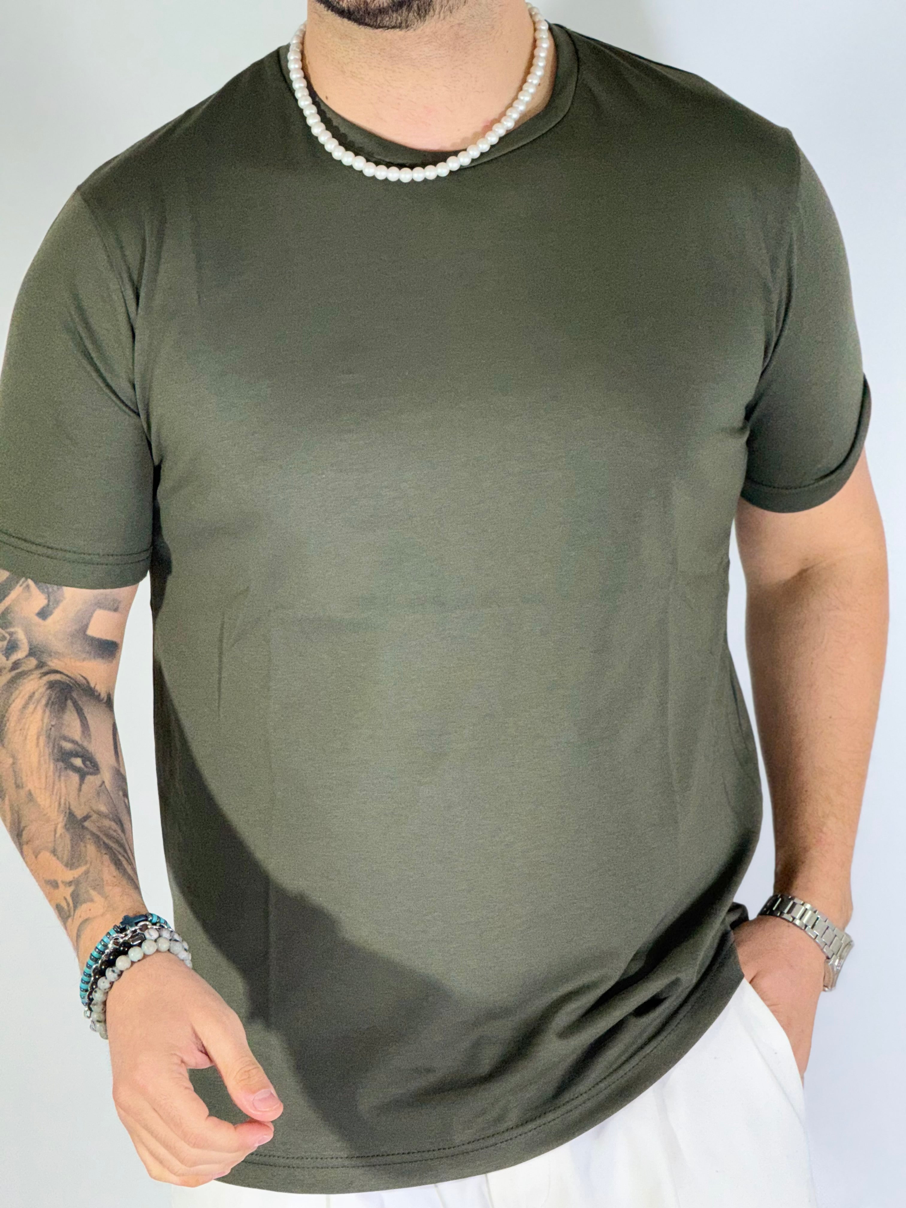 T-Shirt basic militare M19221