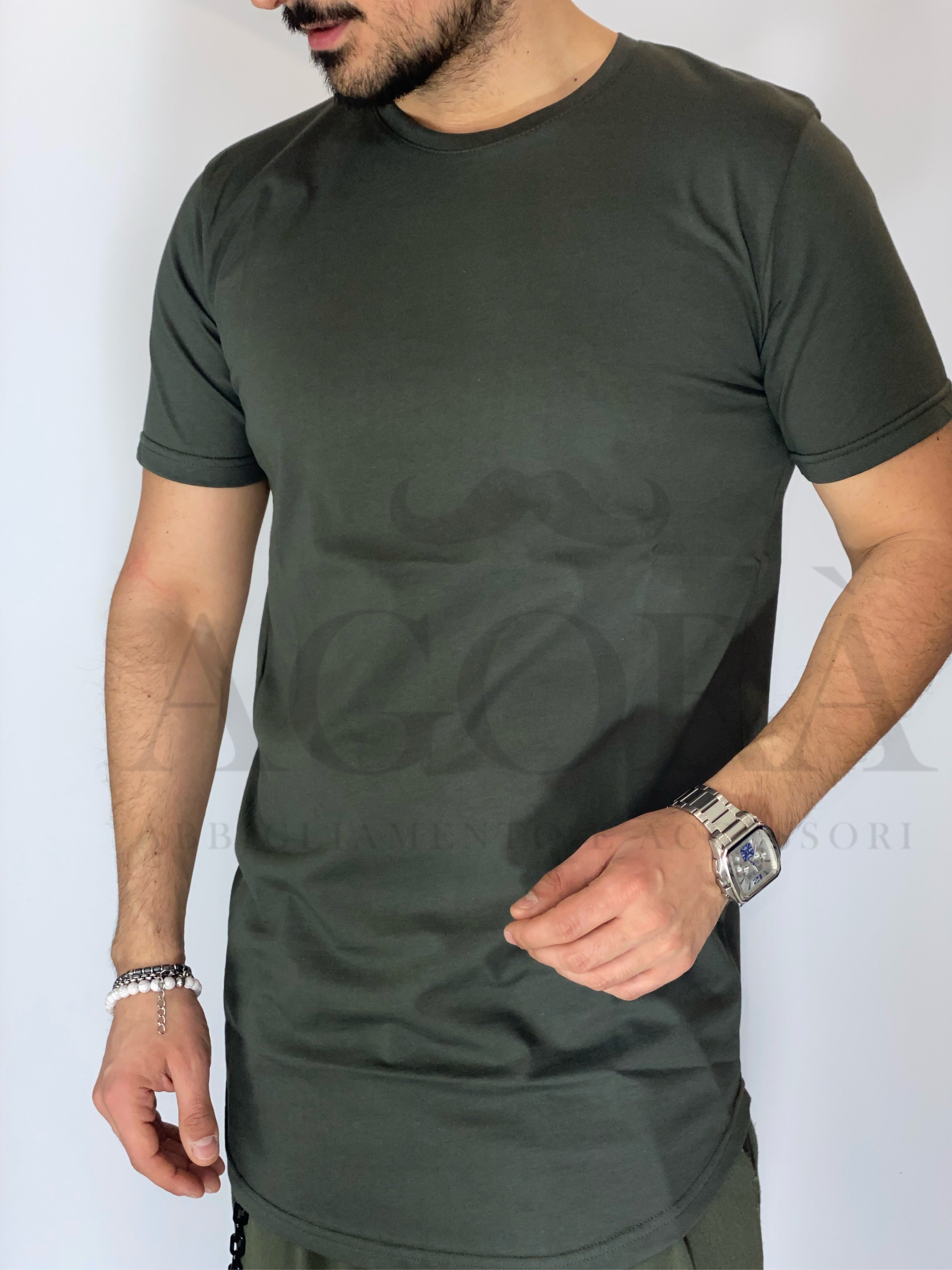 T-Shirt stondata verde AD001