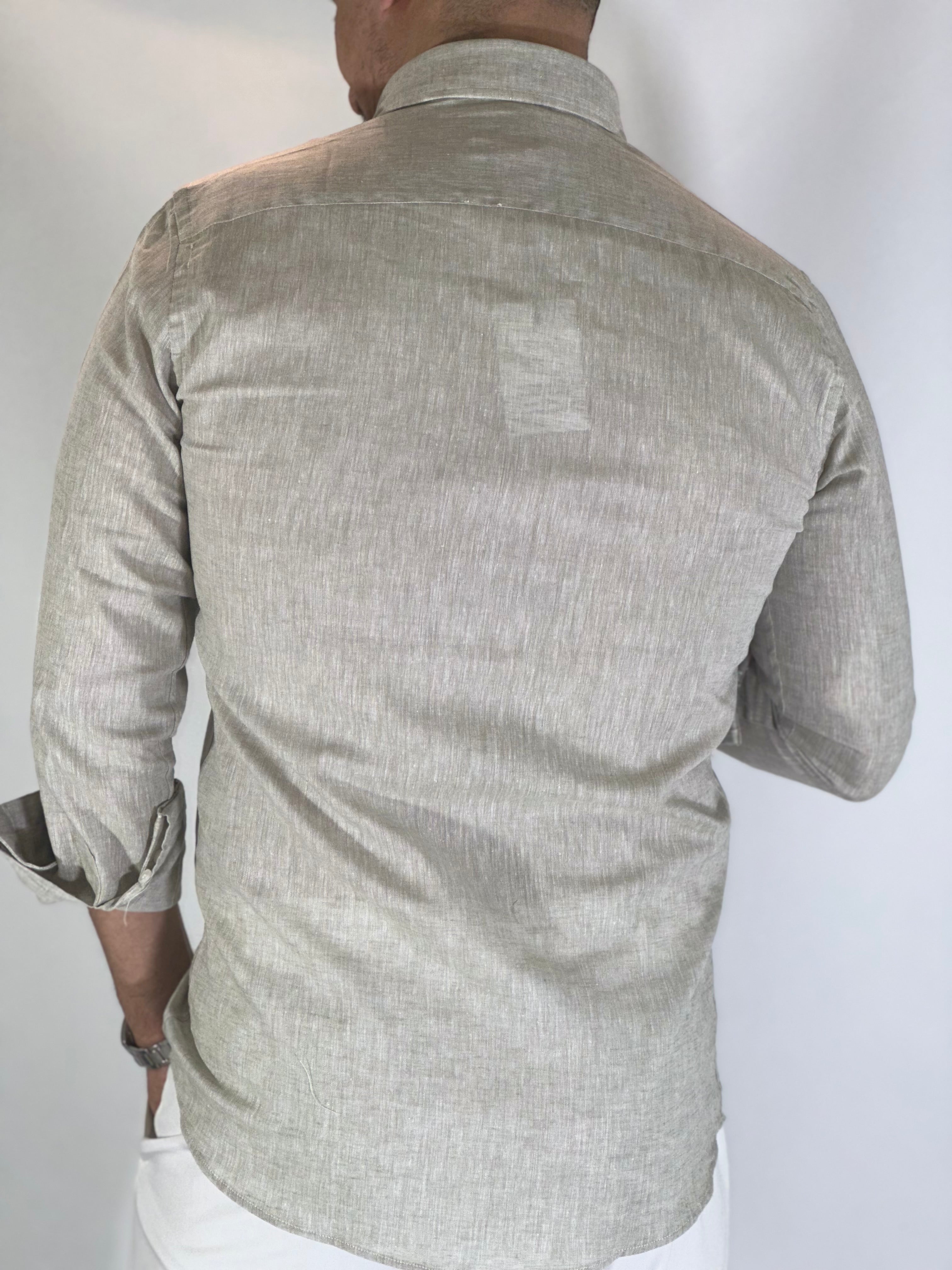 Camicia migliaccio Samuel lino SALVIA