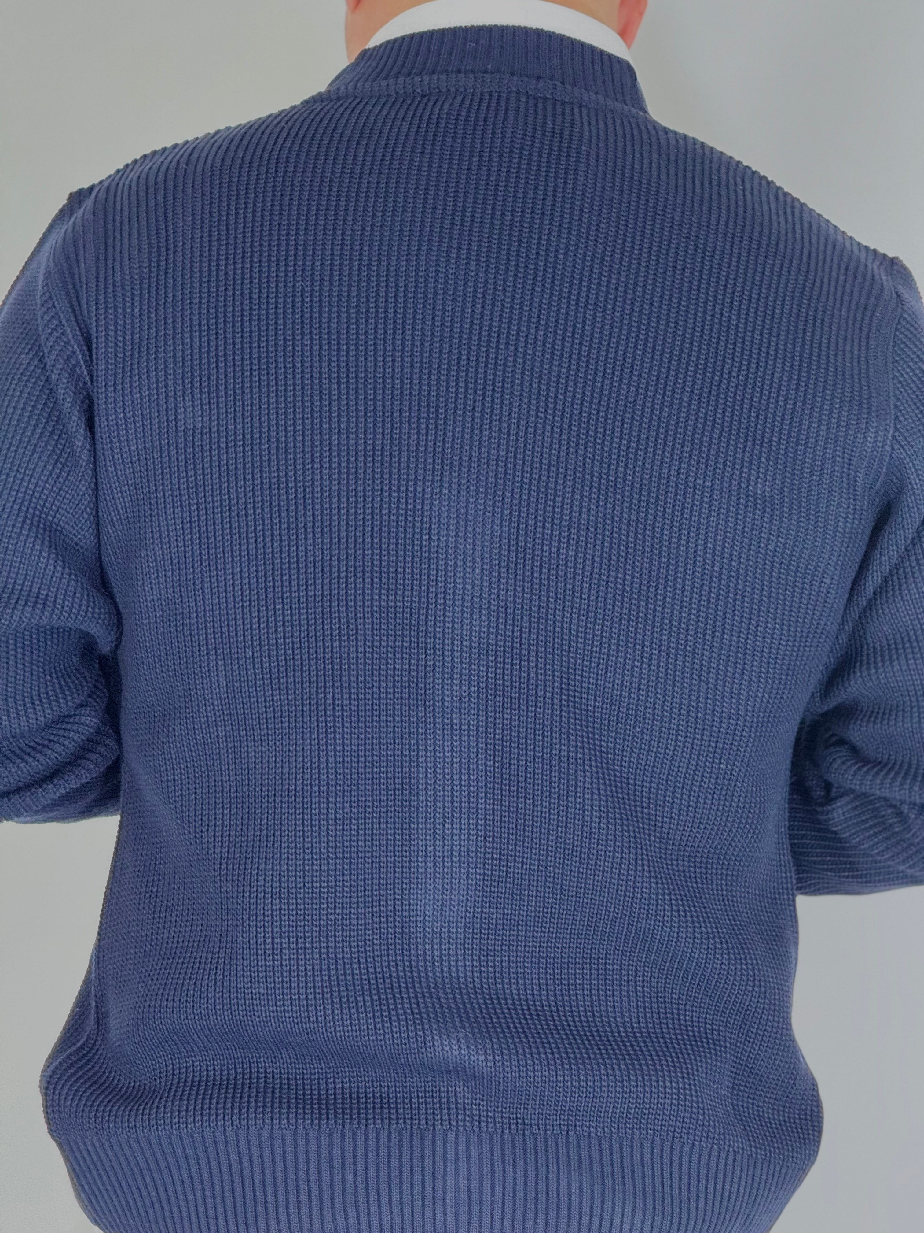Cardigan invernale scialla blu BPK2507