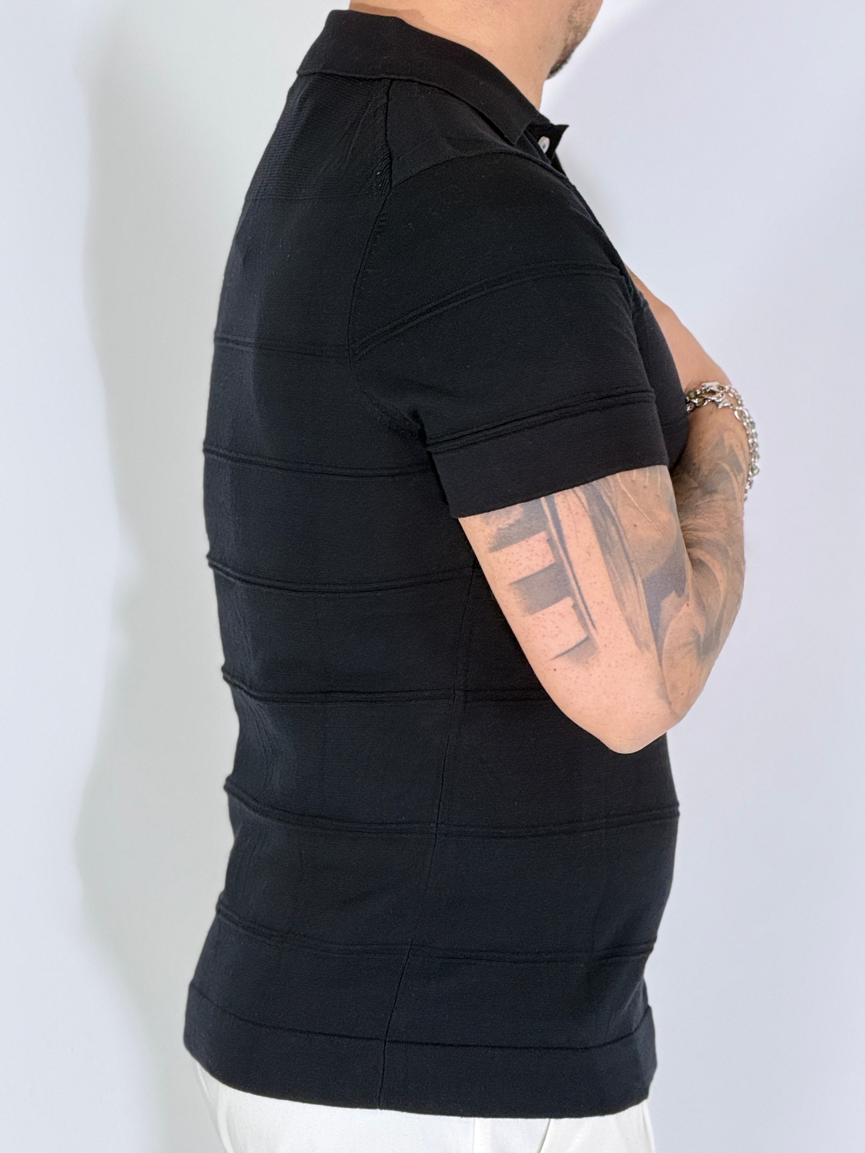 Polo fantasia nera M04B