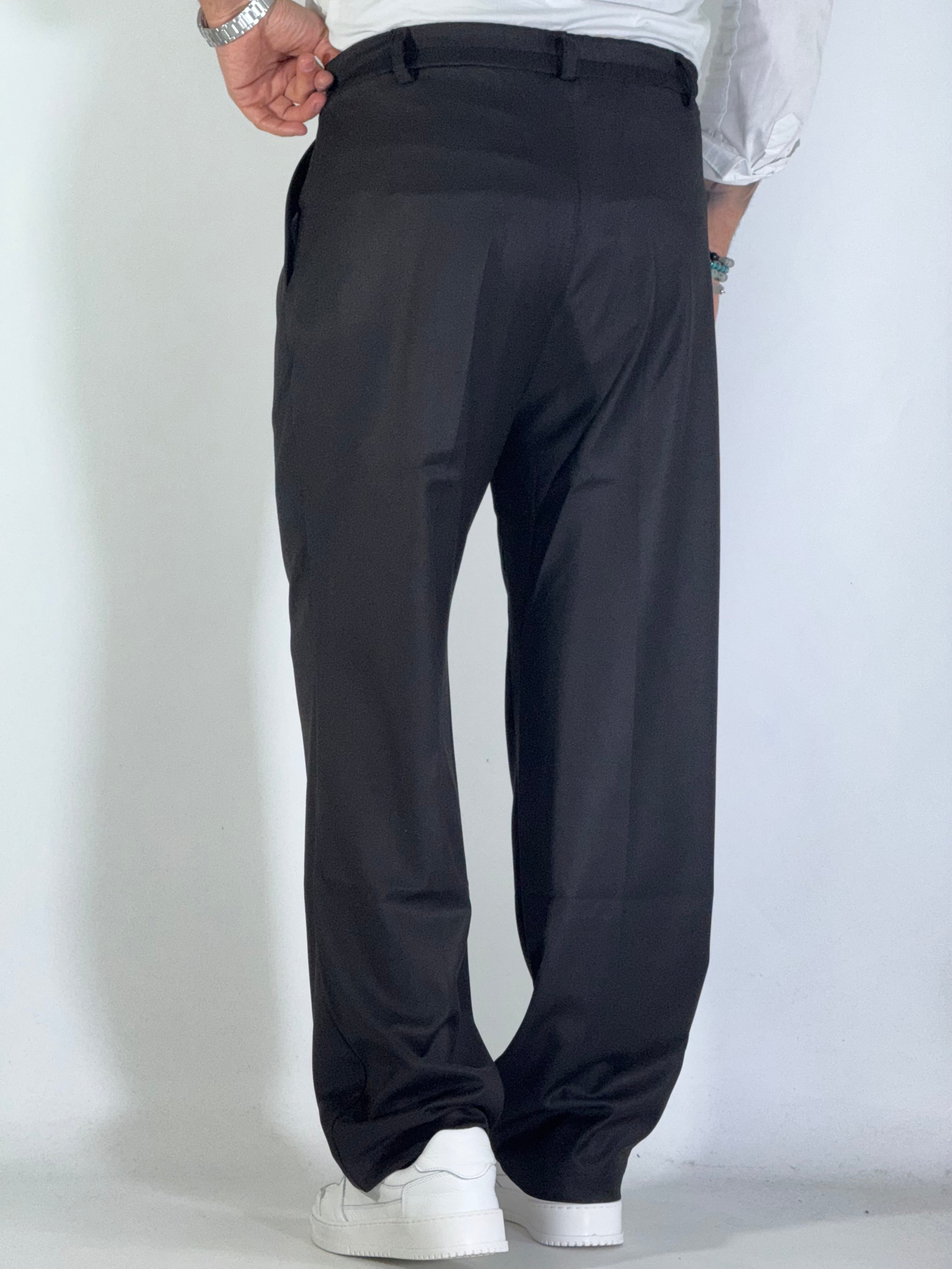 Pantalone palazzo nero UM811
