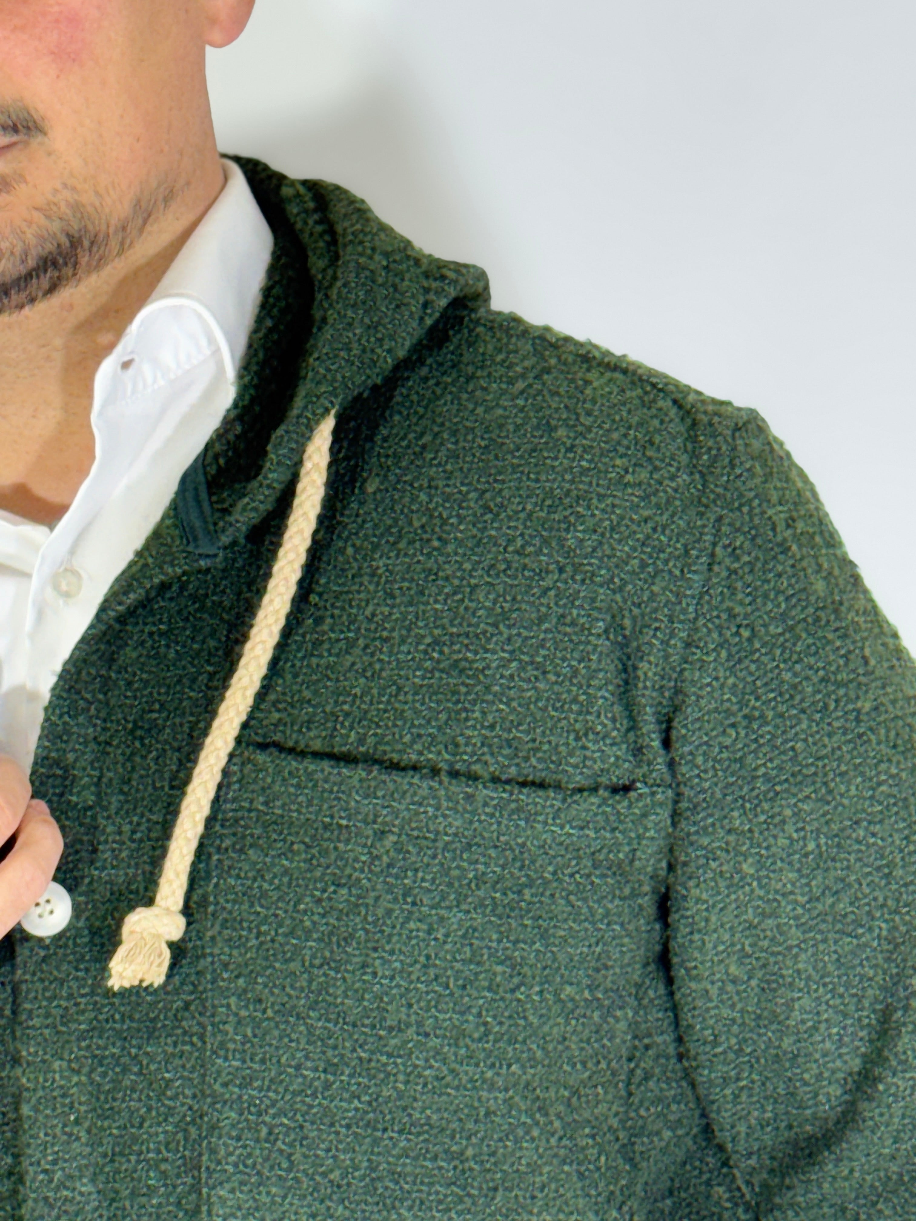 Felpa con cappuccio verde IVAN