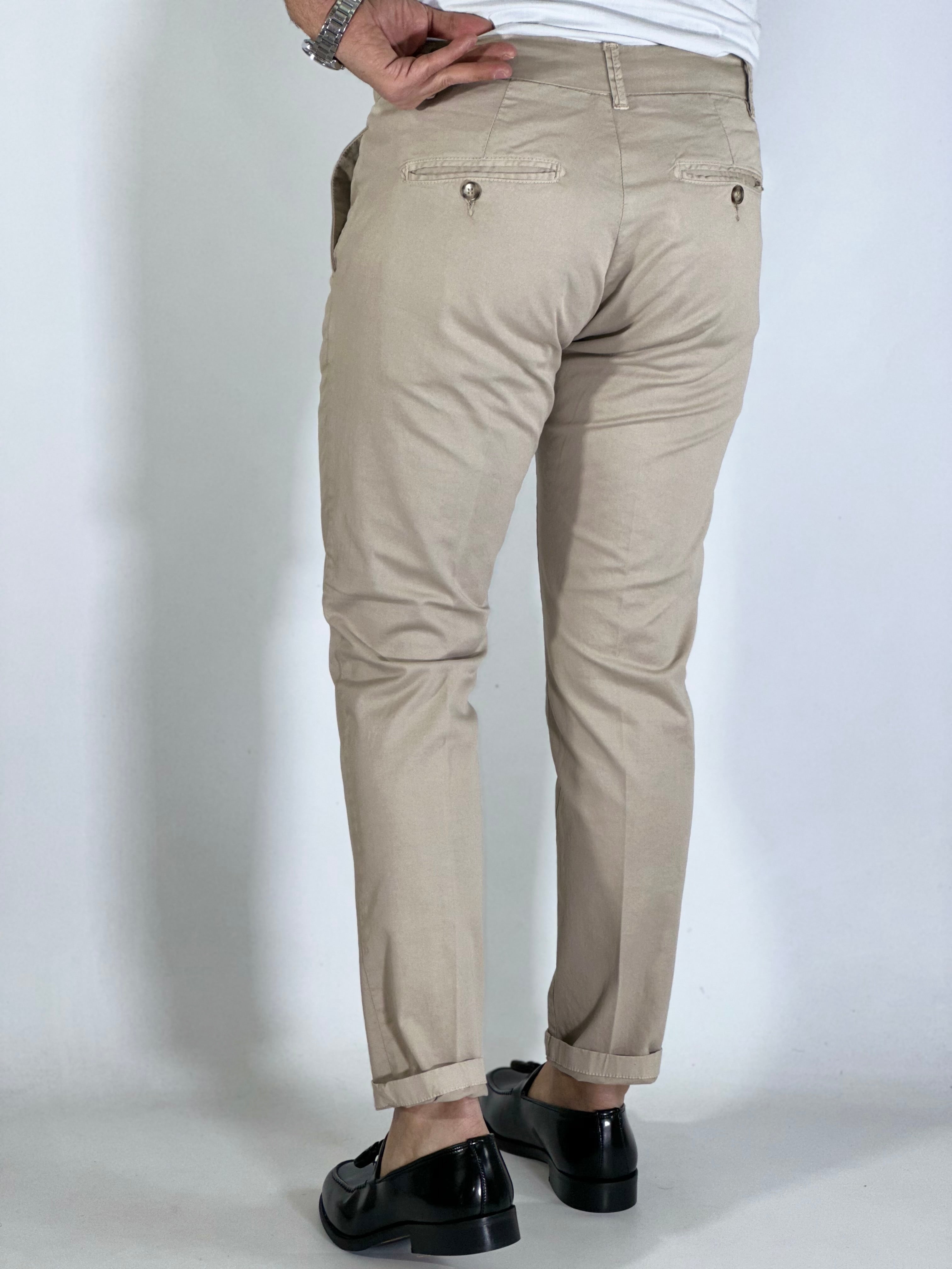 Pantalone slim capri fit beige LUGANO