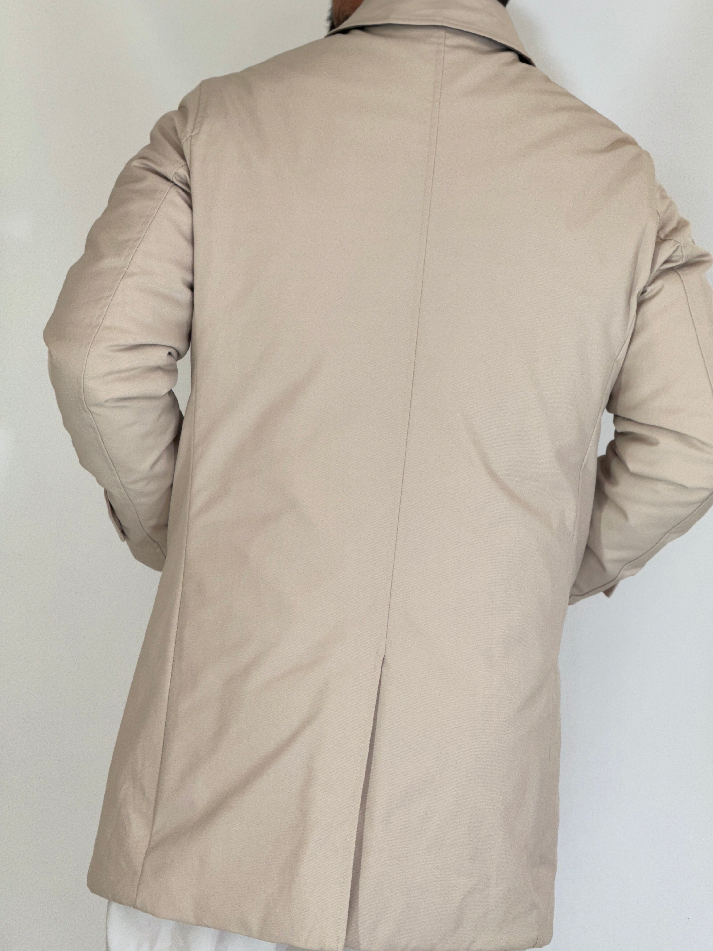 Trench tessuto diagonale imbottito burro RCS007WF