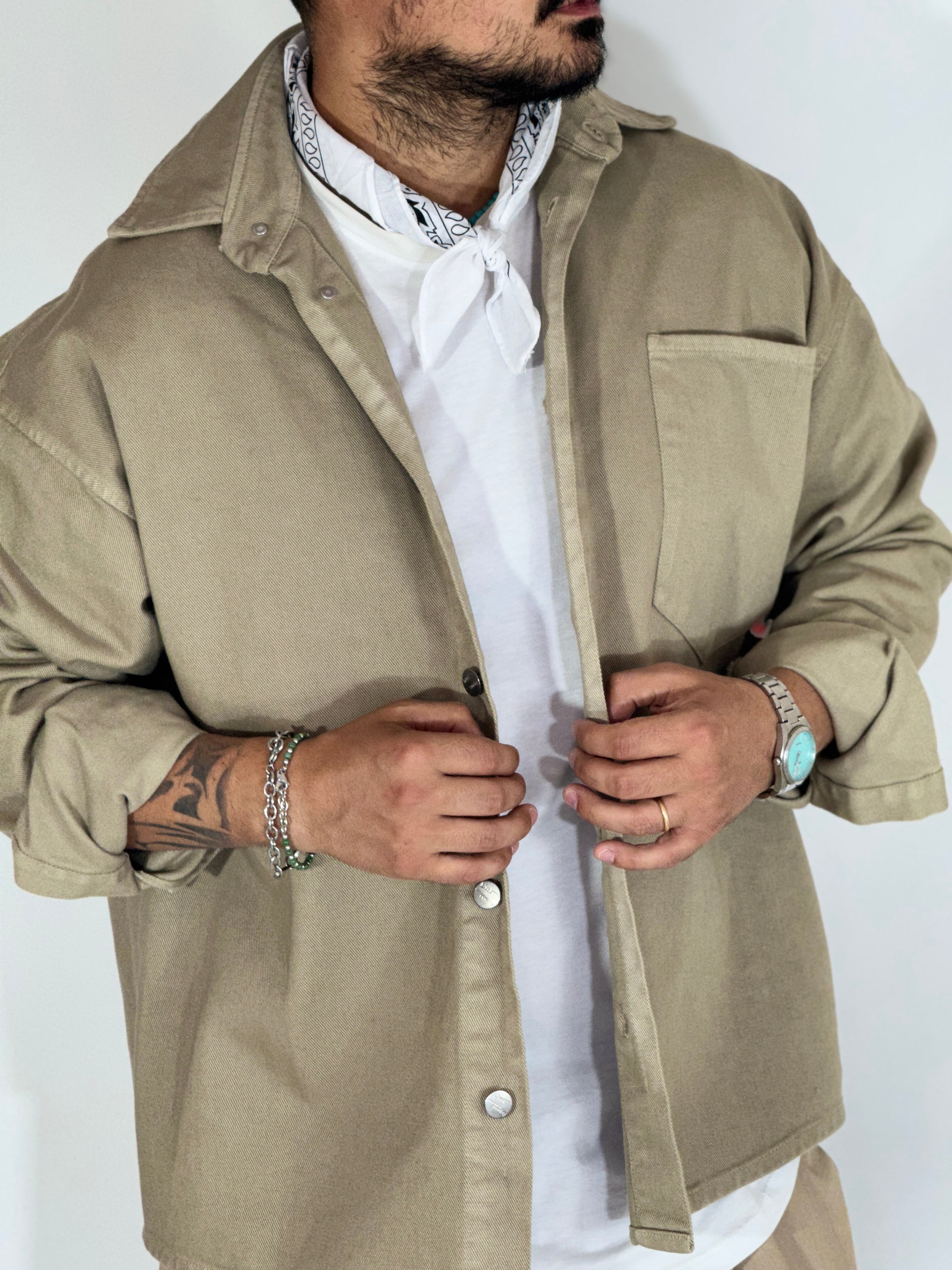 Camicione over beige MANHATTAN
