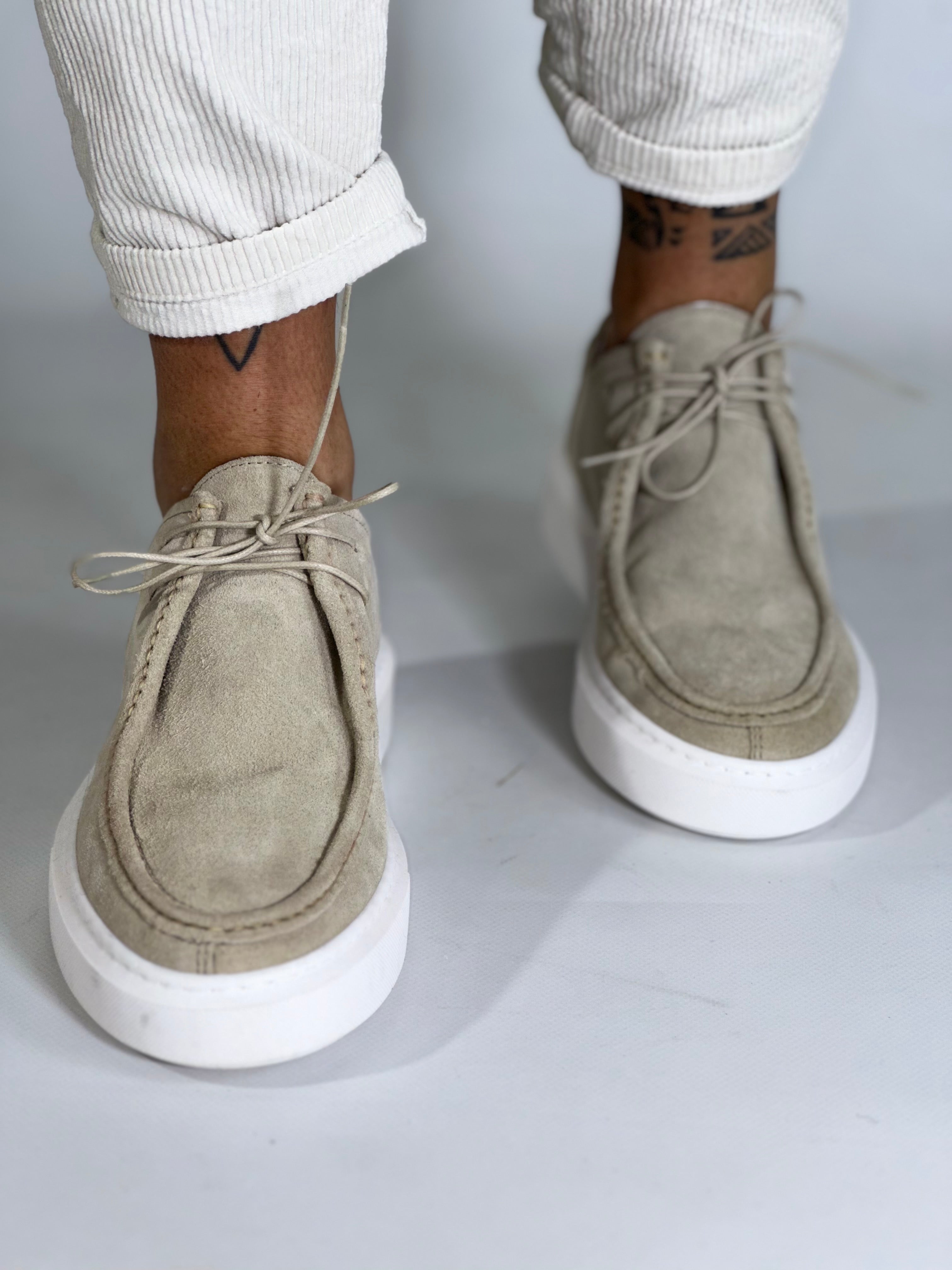 Mocassino casual camoscio beige N73