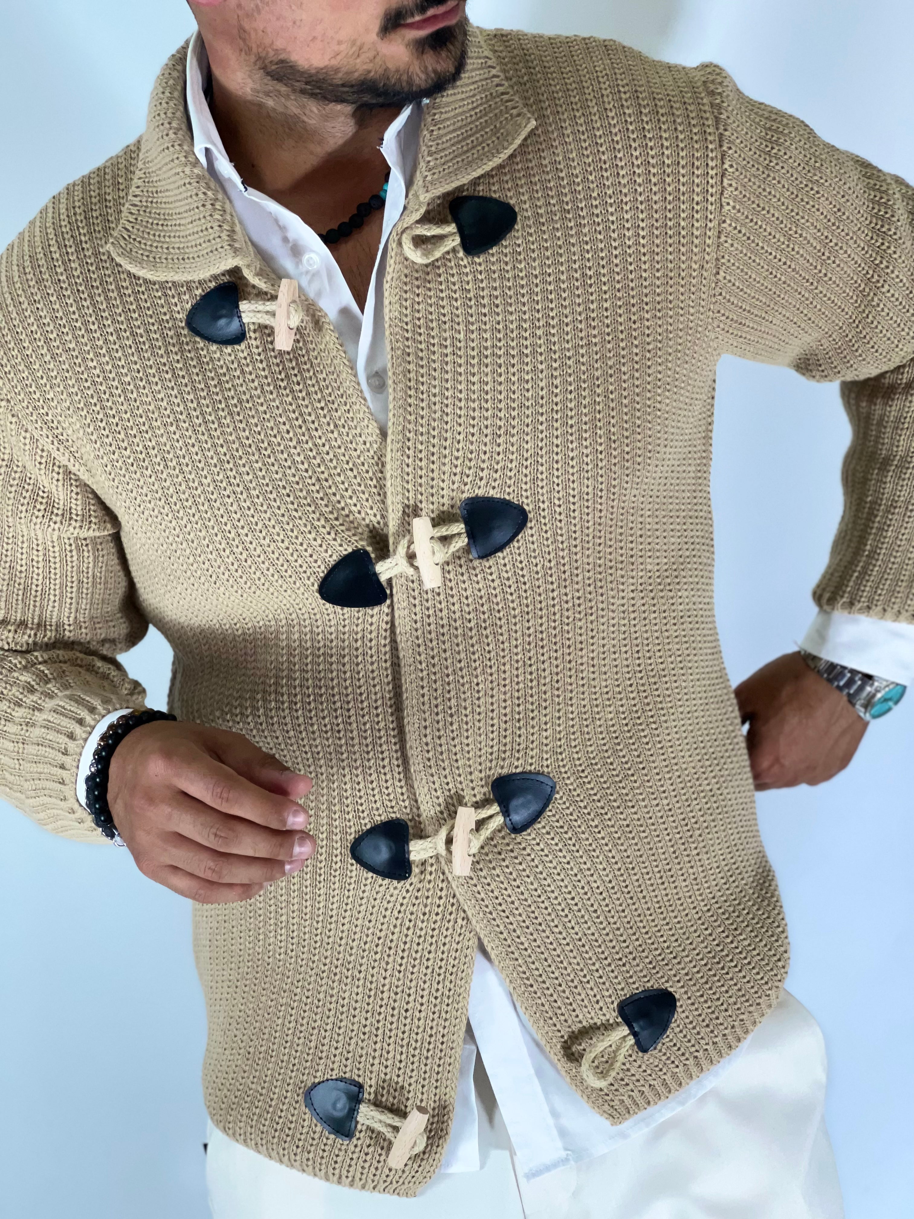 Giacca alamari beige BK857739
