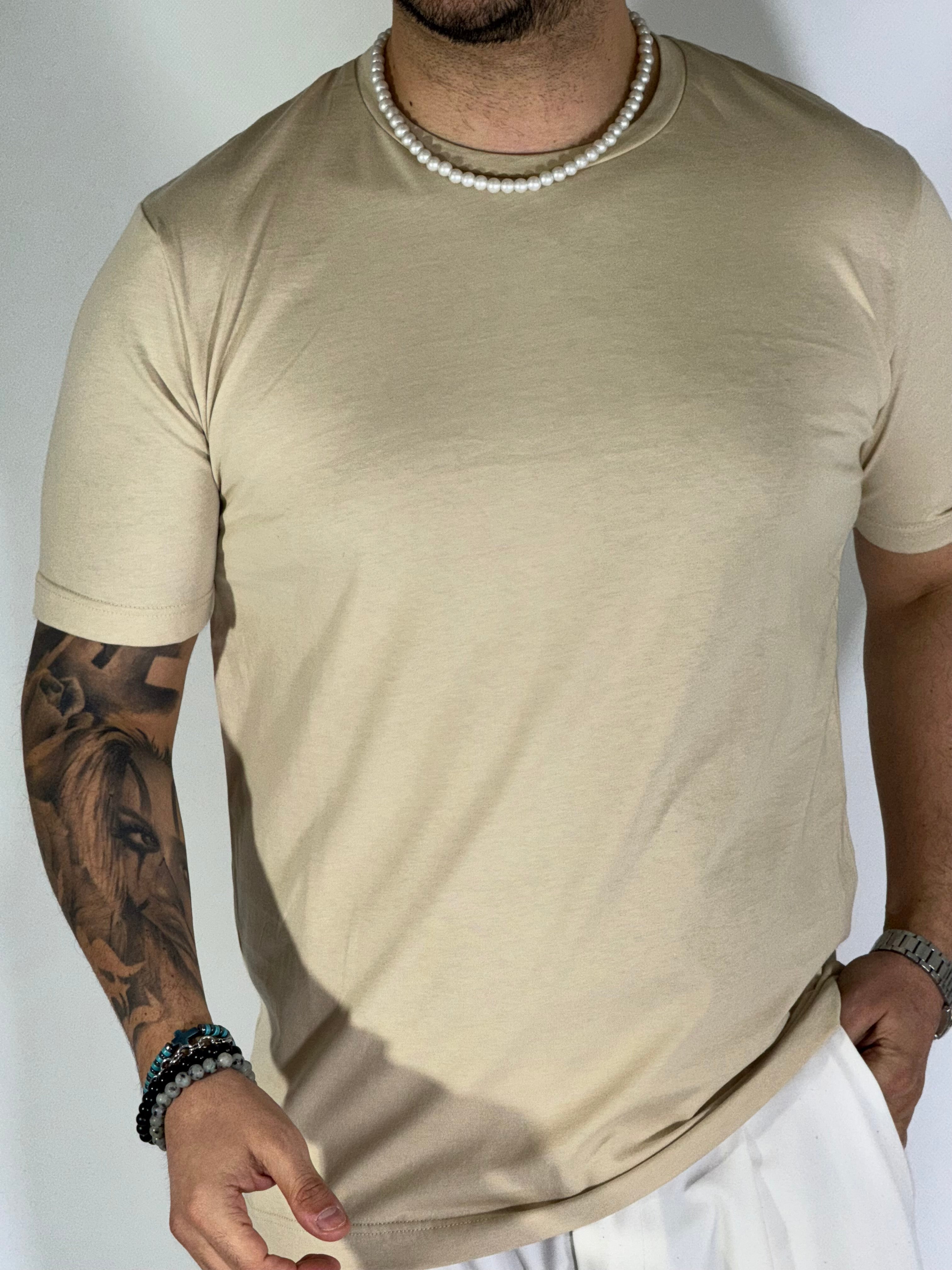 T-Shirt basic sabbia M19221