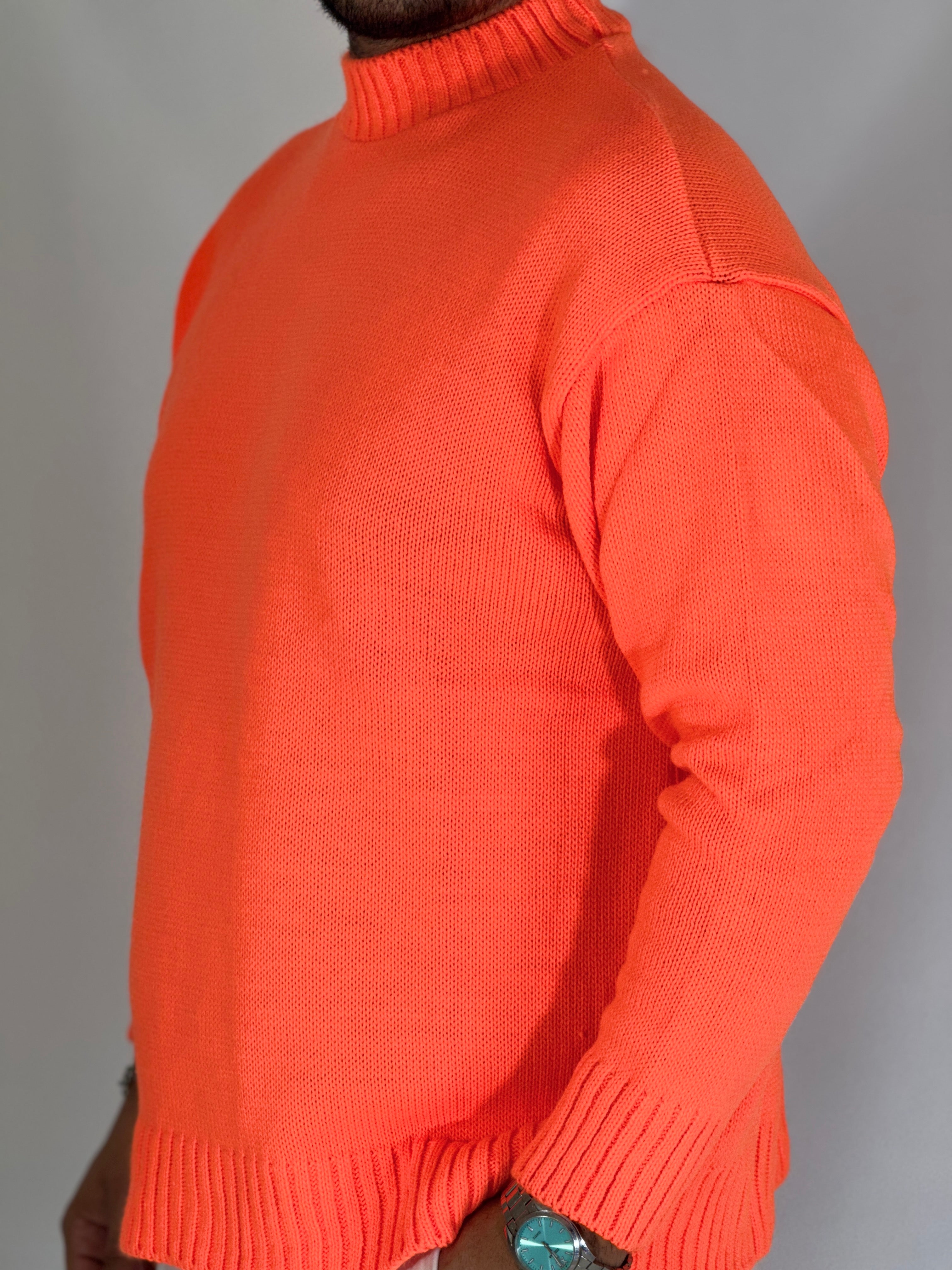 Maglione rasato arancio AD1654