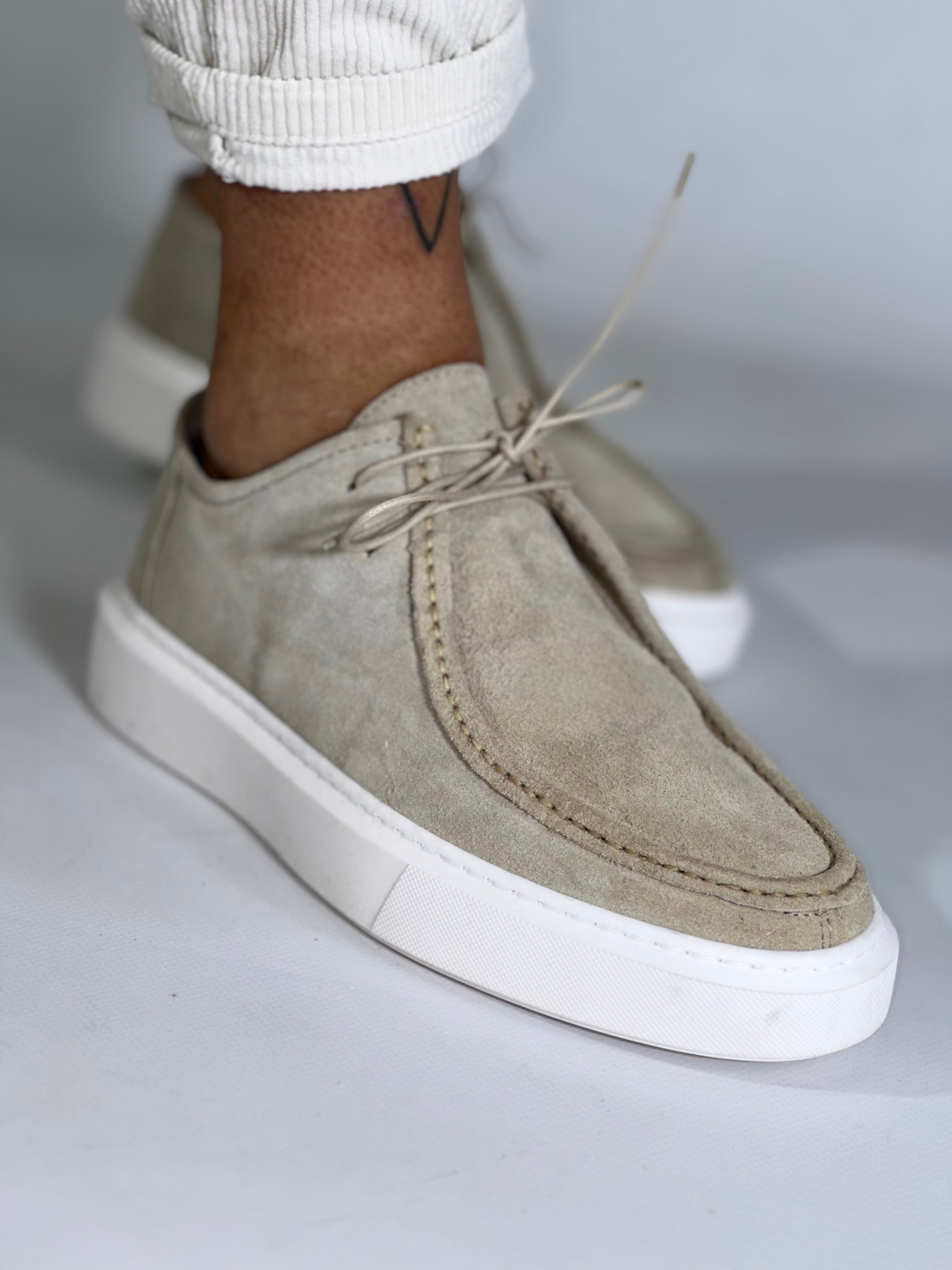 Mocassino casual camoscio beige N73