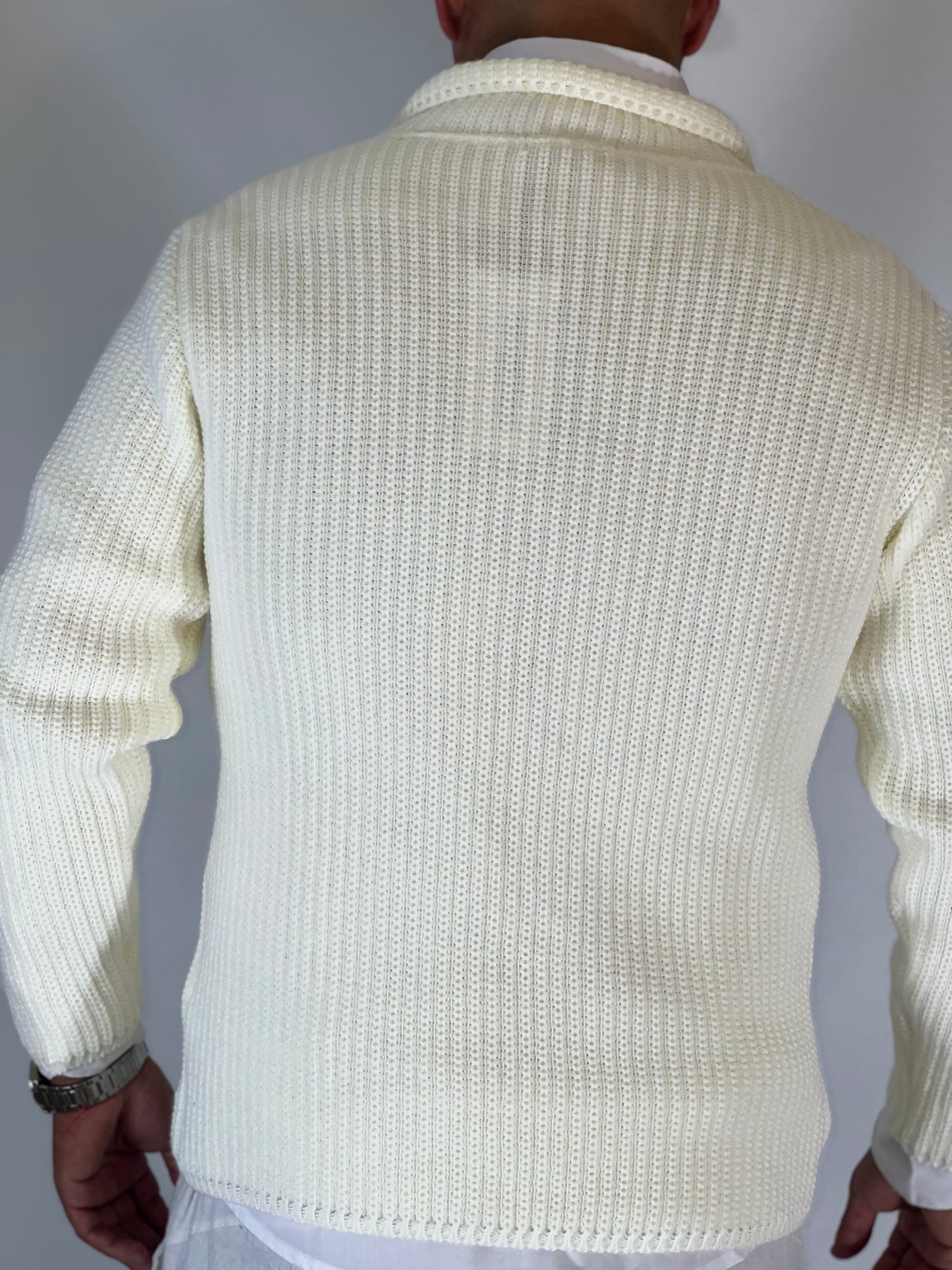 Giacca alamari panna BK857739