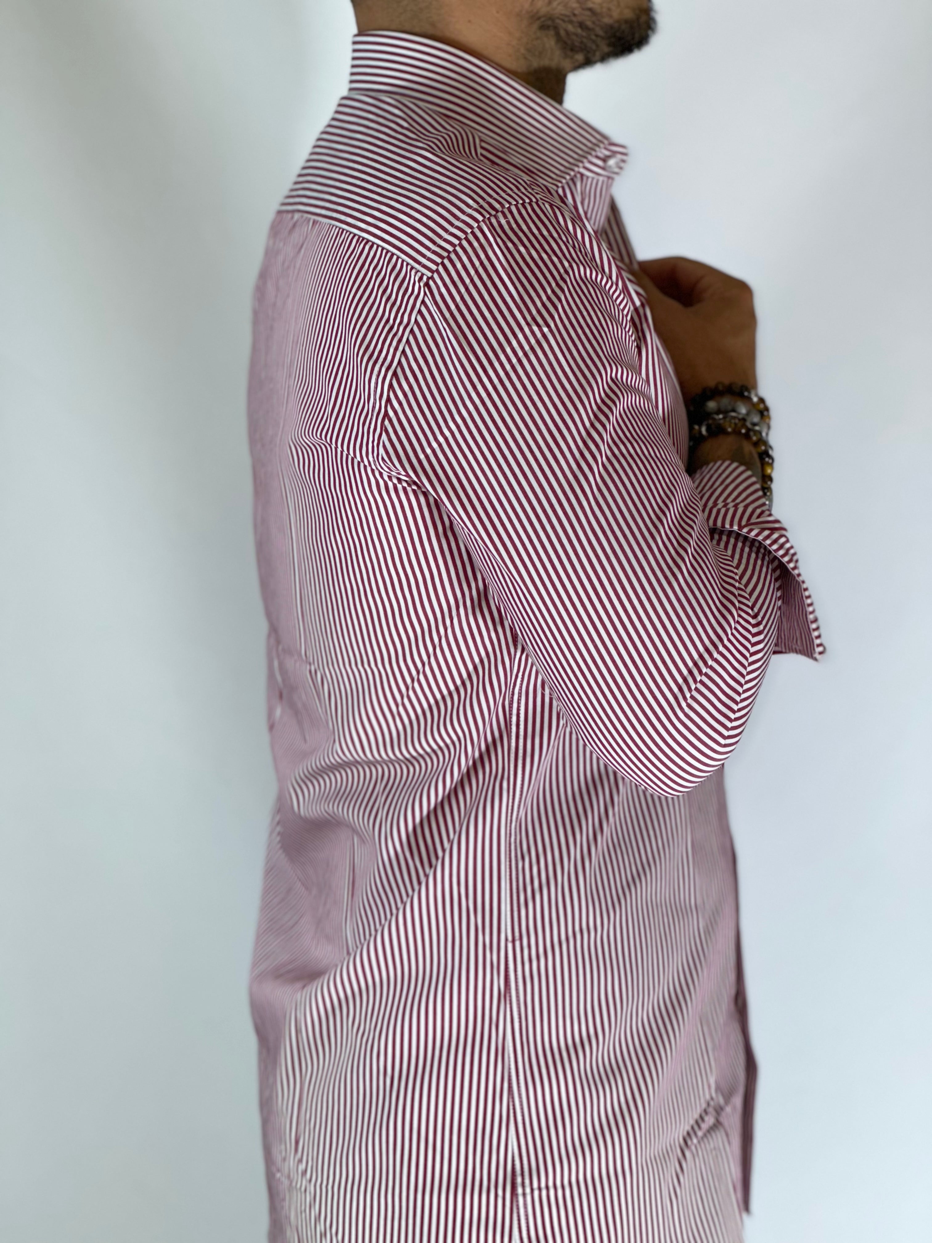 Camicia intermedia bordeaux MIGLIACCIO