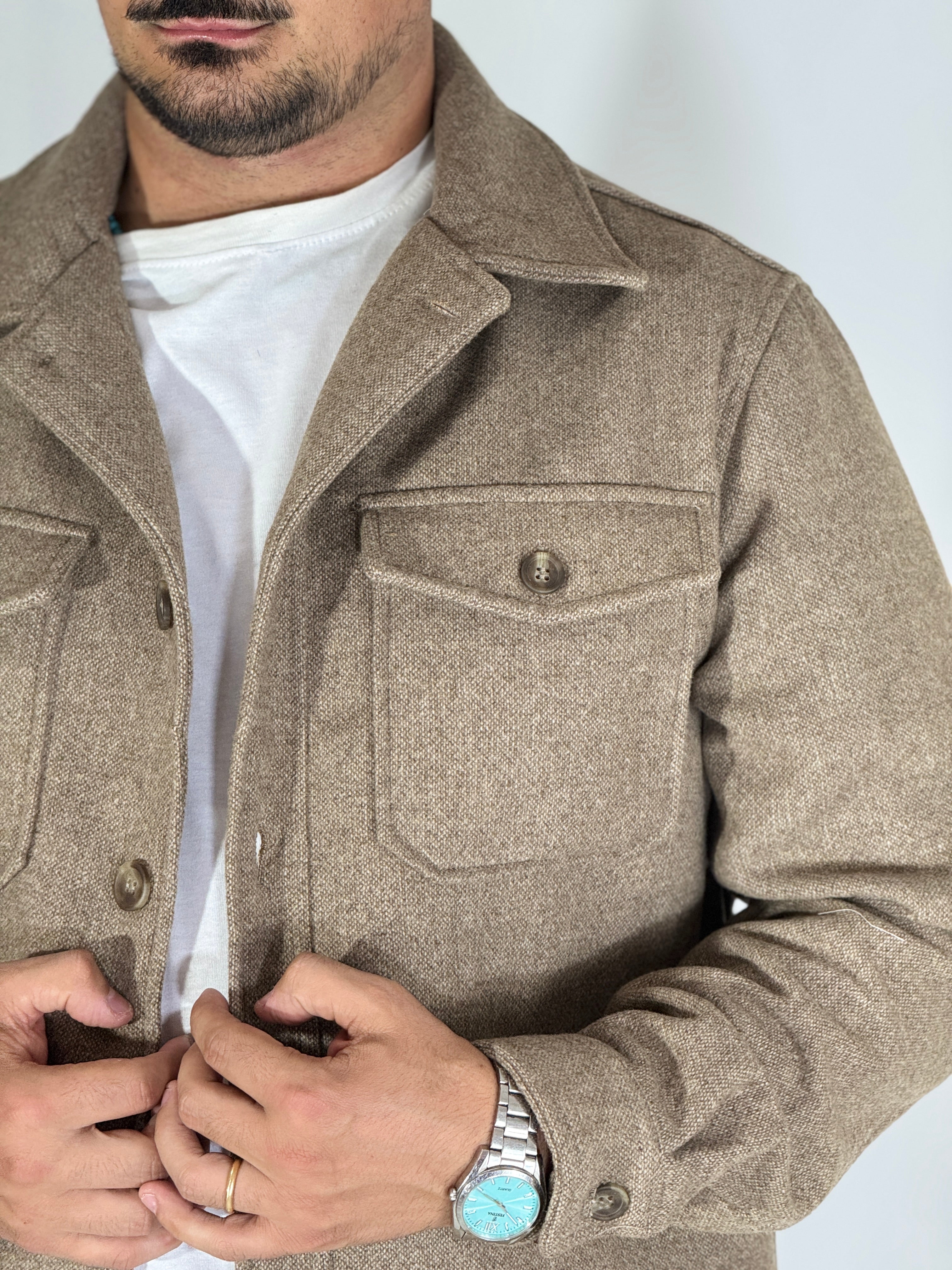 Camicione over beige OEJ16