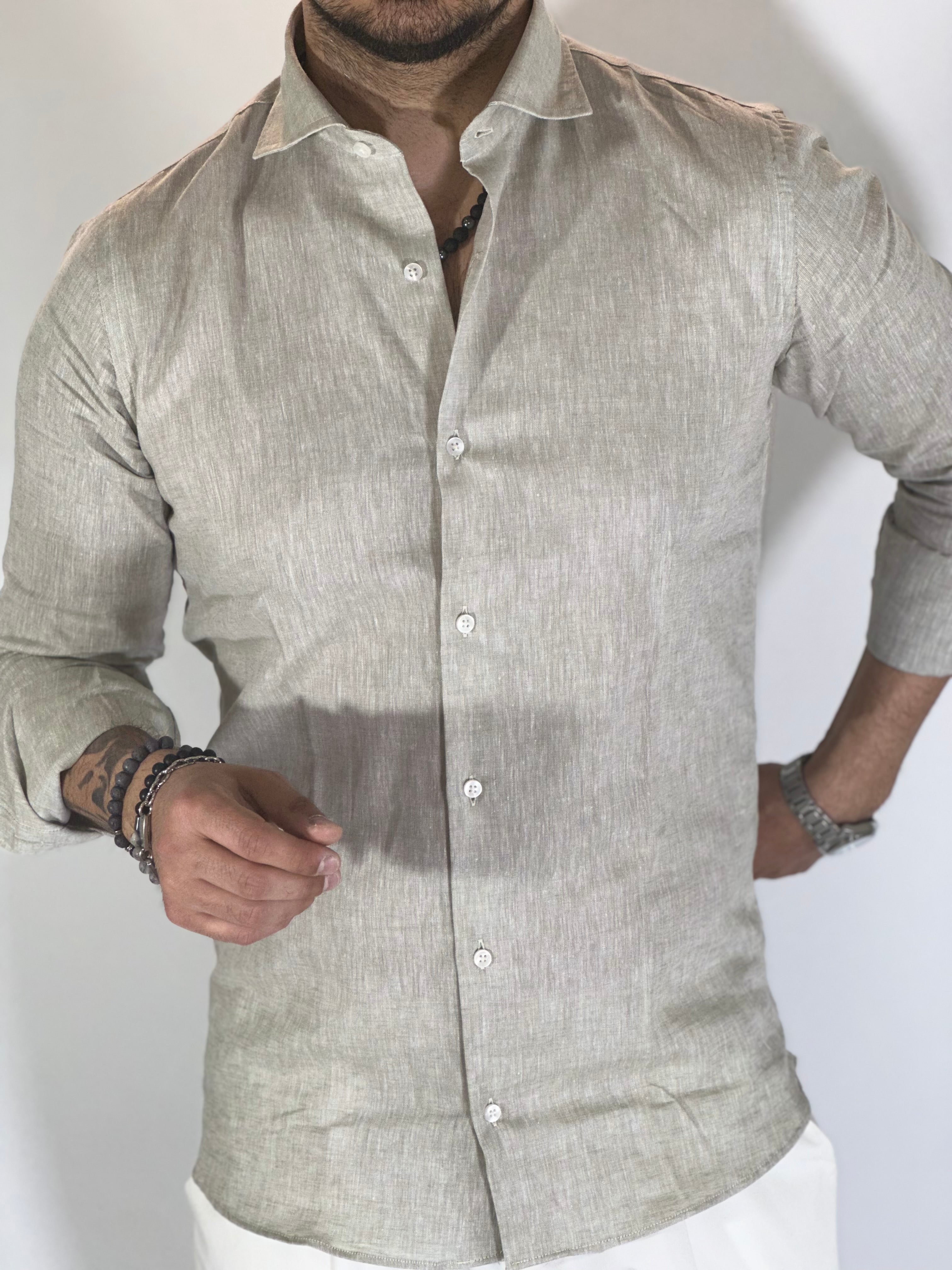 Camicia migliaccio Samuel lino SALVIA